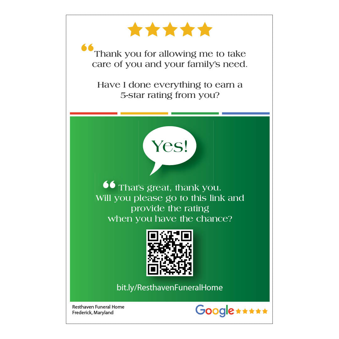 4x6 Google Review Region Glossy Postcards