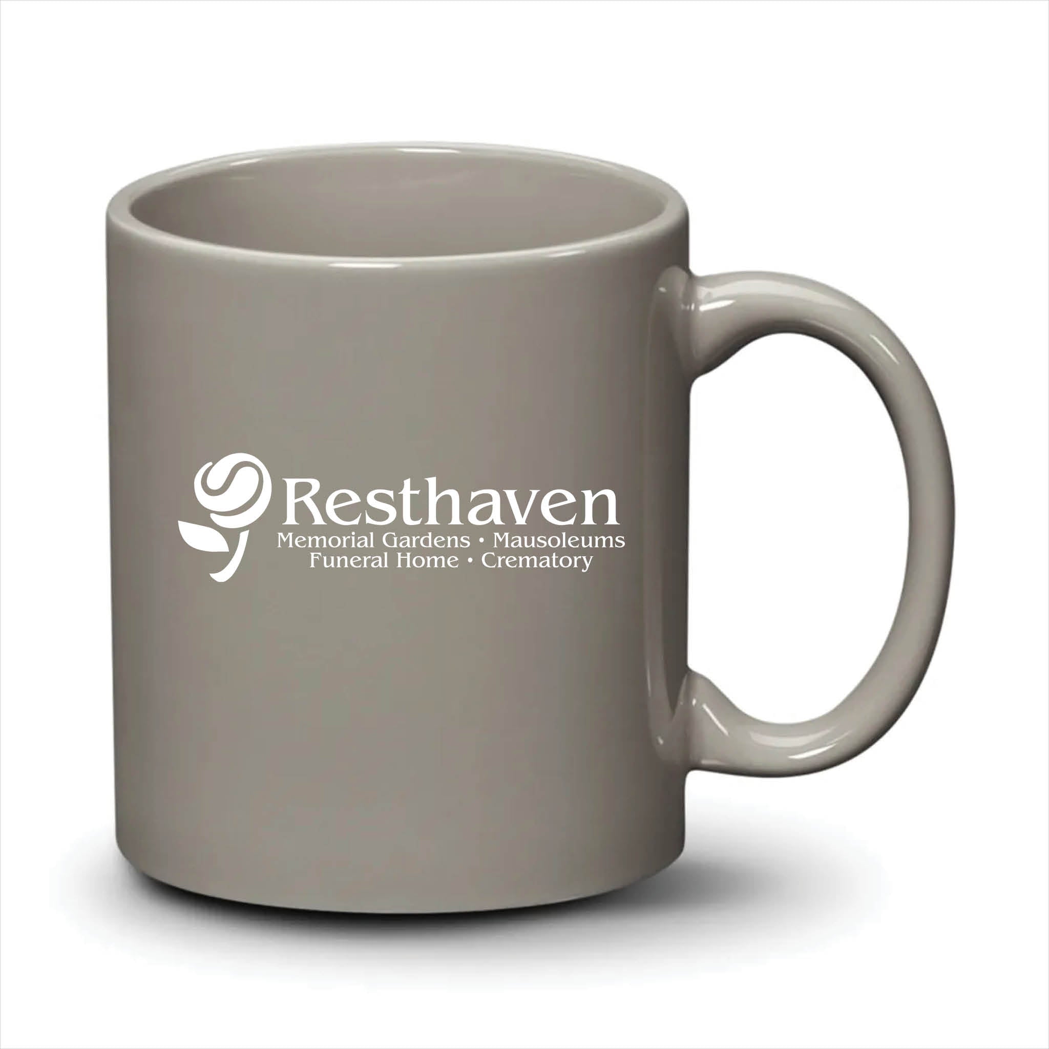 Malibu Mug Light Grey White Logo