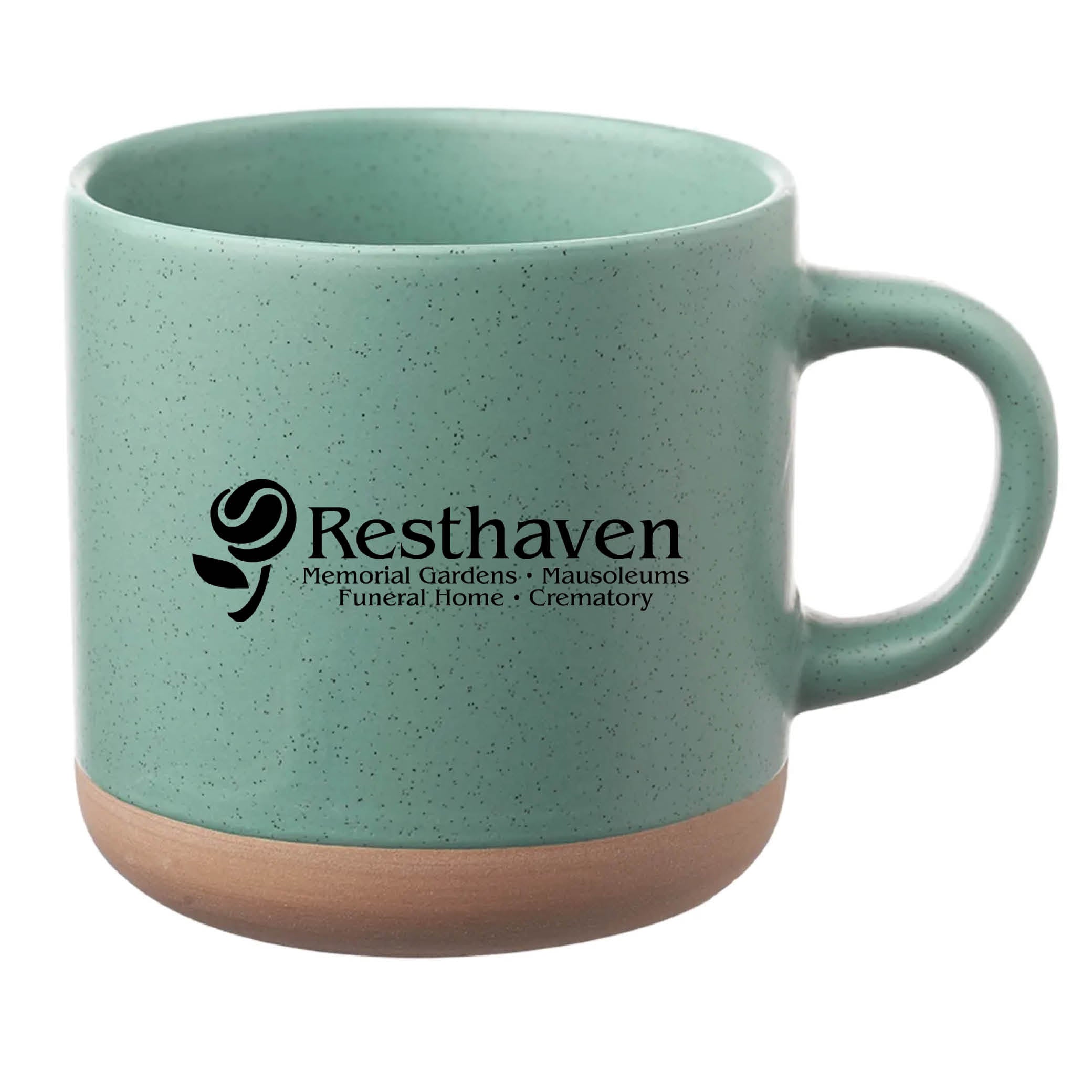 Cosmic Speckled Clay Coffee Mug 11 oz Mint