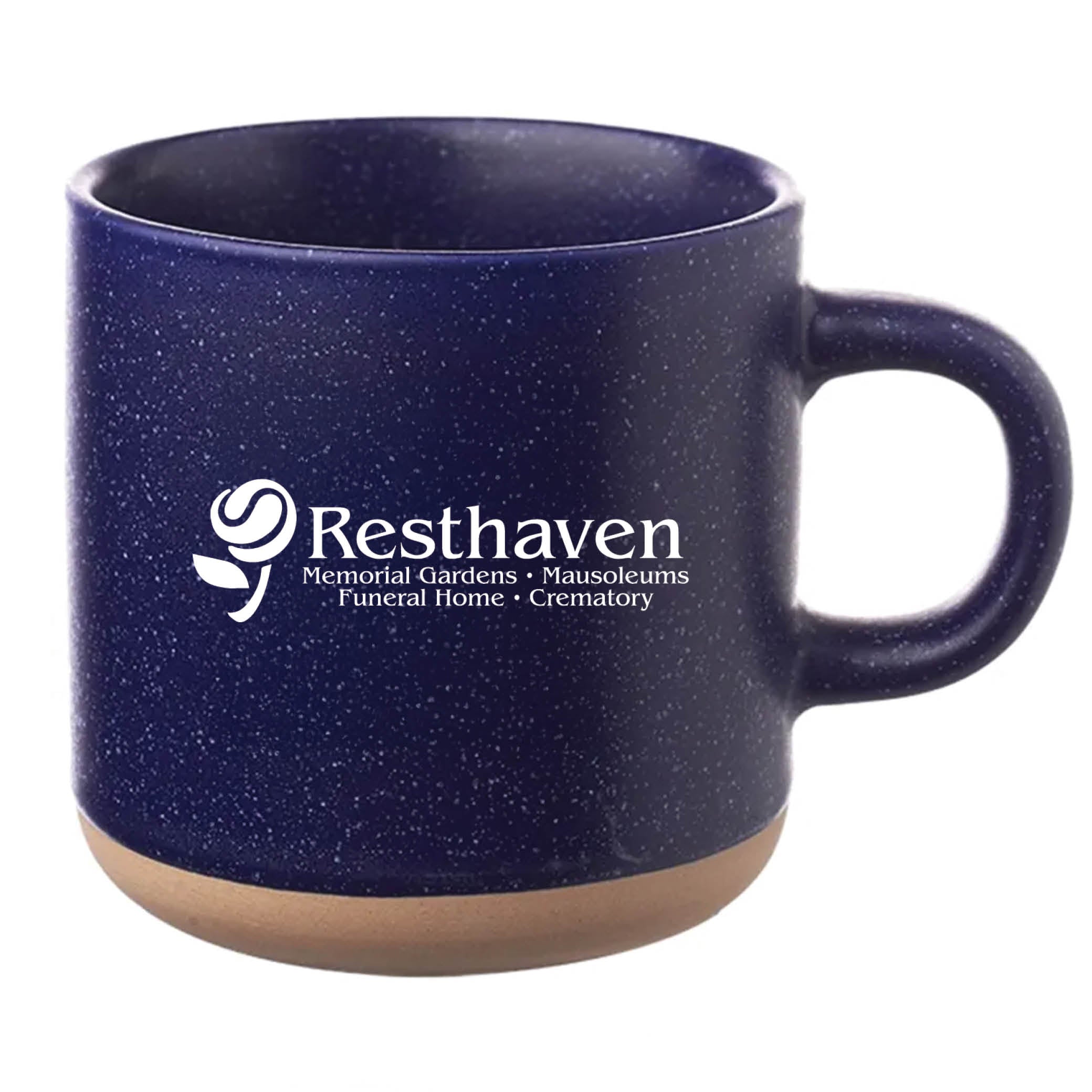 Cosmic Speckled Clay Coffee Mug 11 oz Blue