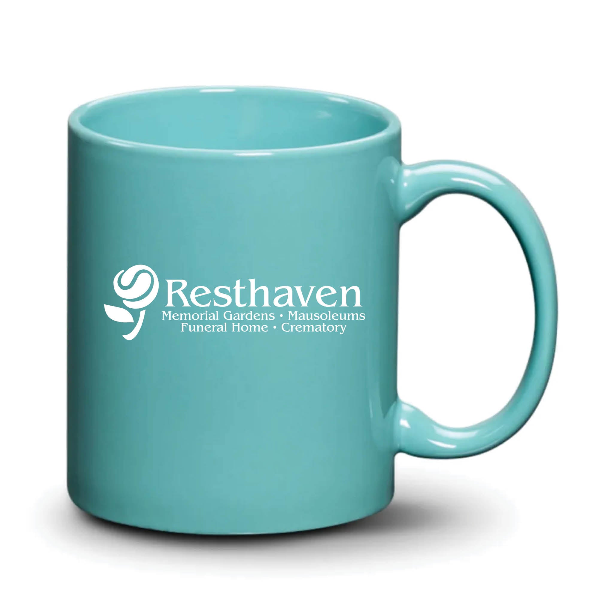 Malibu Mug Aqua White Logo