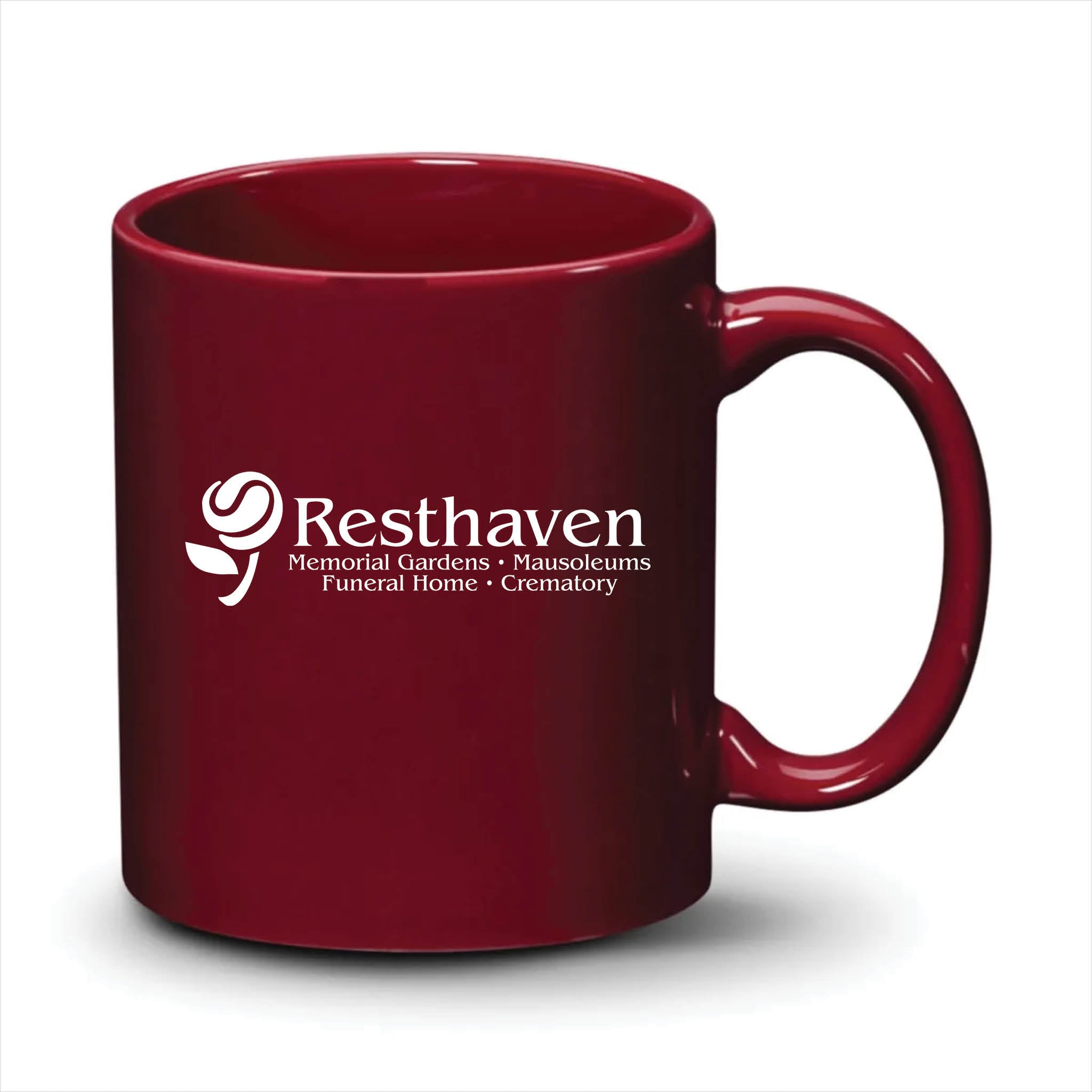 Malibu Mug Burgundy White Logo