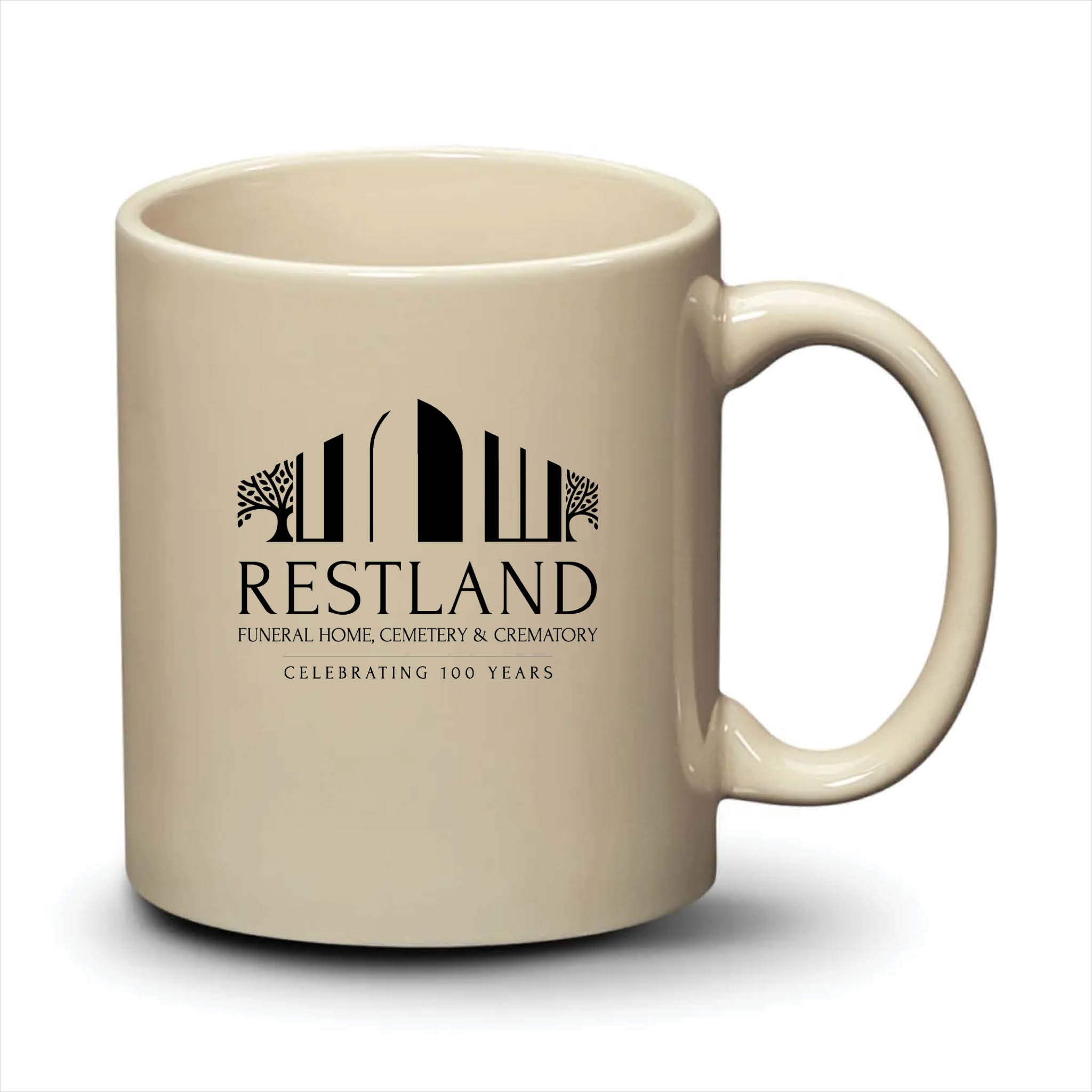 Malibu Mug Almond Black Logo