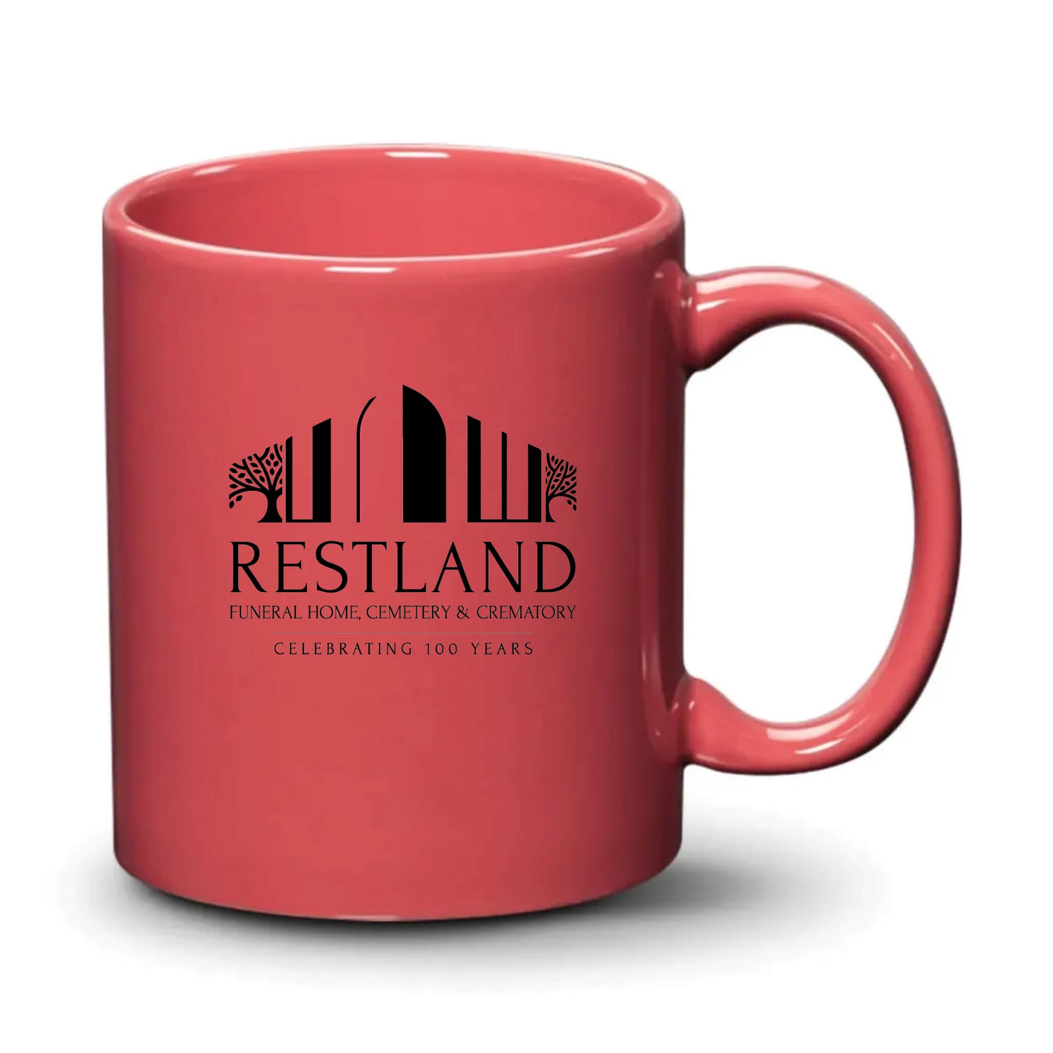 Malibu Mug Coral Black Logo