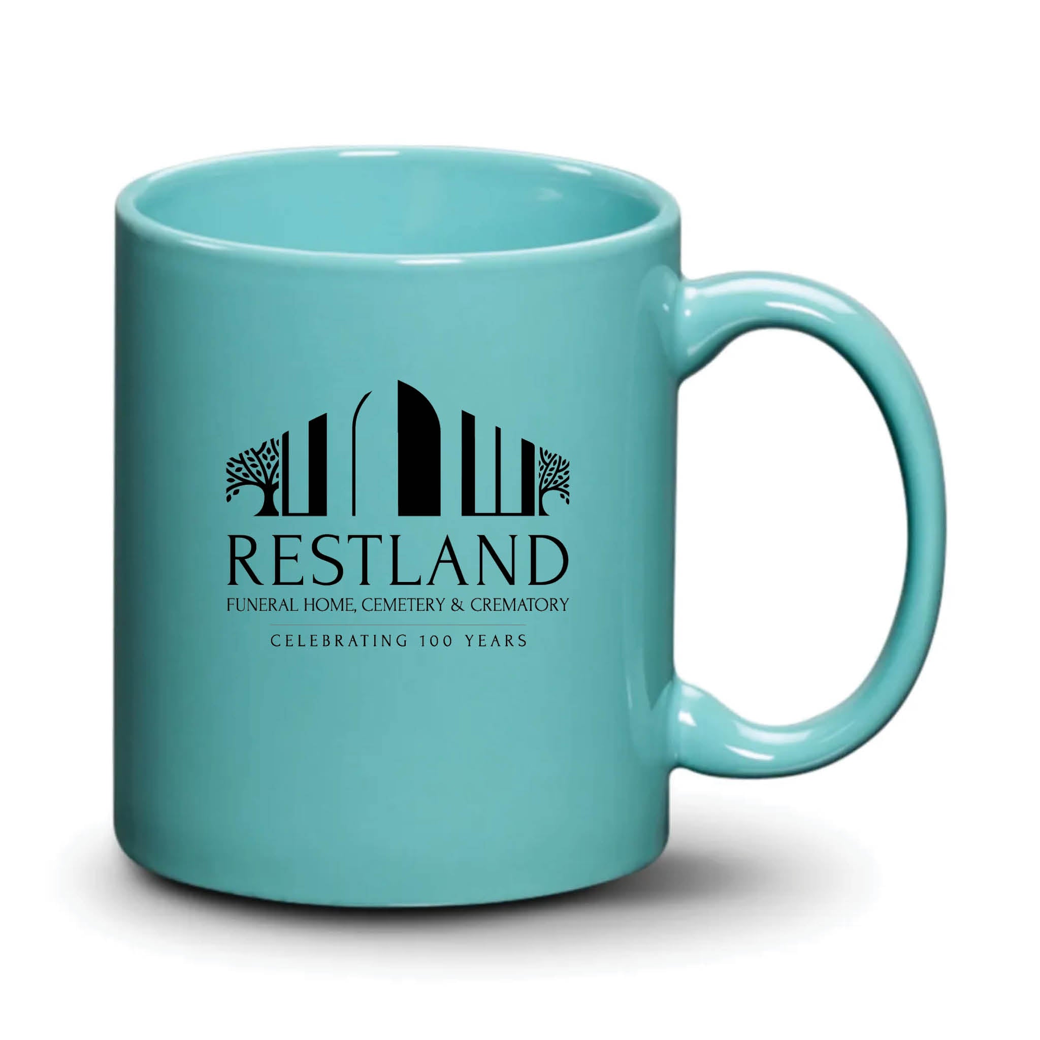 Malibu Mug Aqua Black Logo