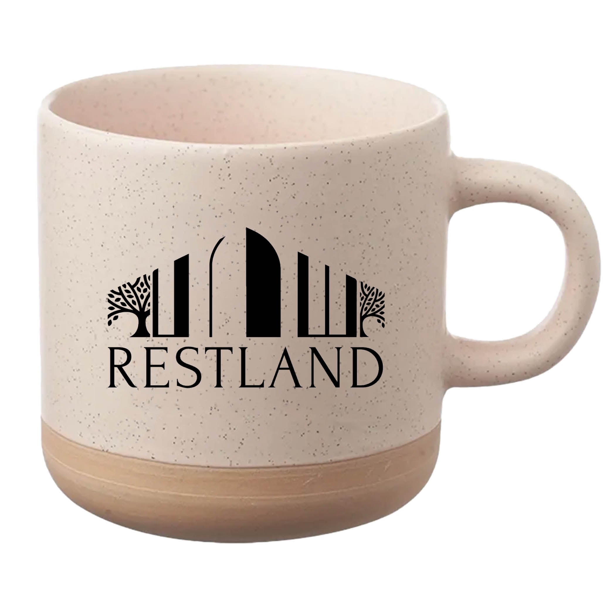 Cosmic Speckled Clay Coffee Mug 11 oz Cream