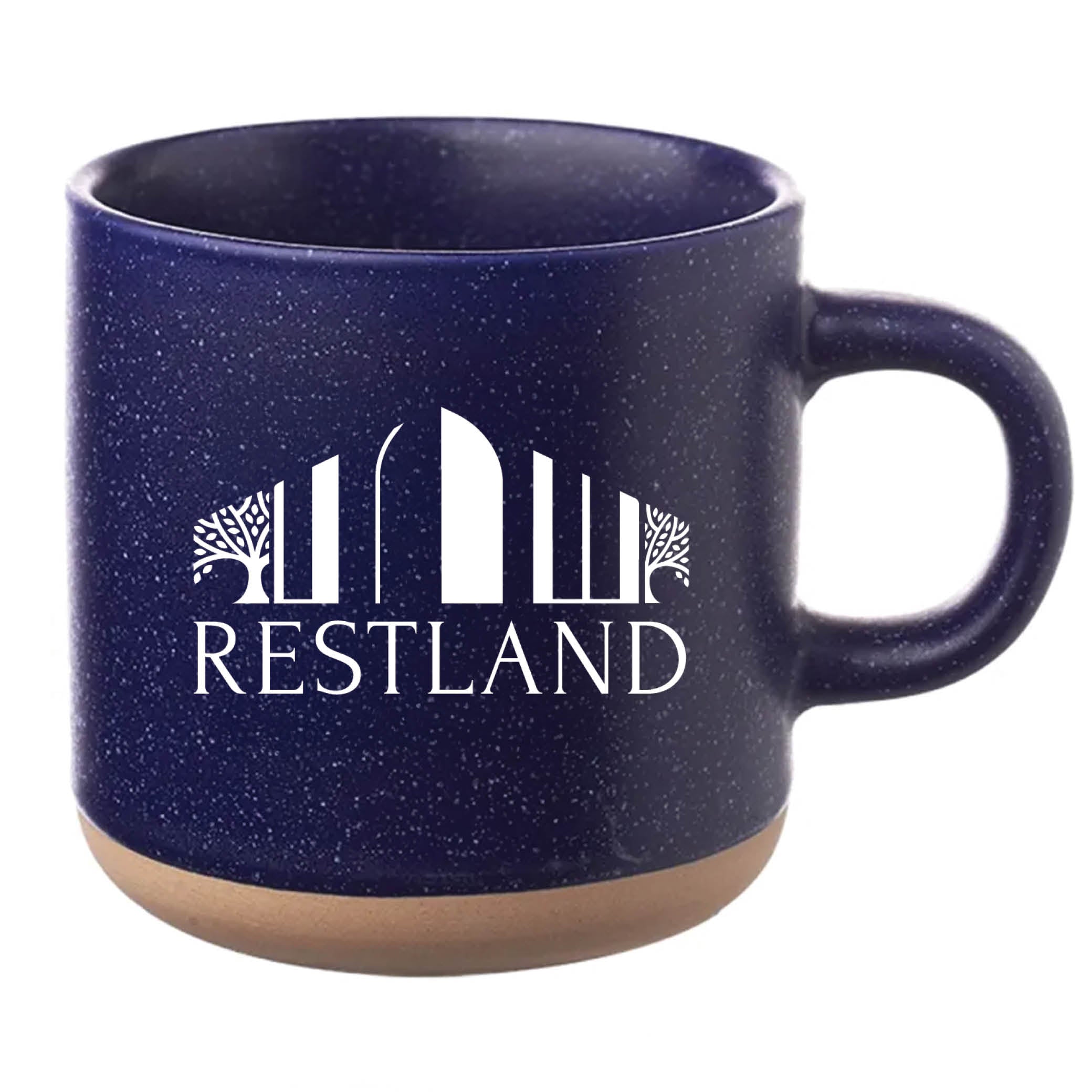 Cosmic Speckled Clay Coffee Mug 11 oz Blue