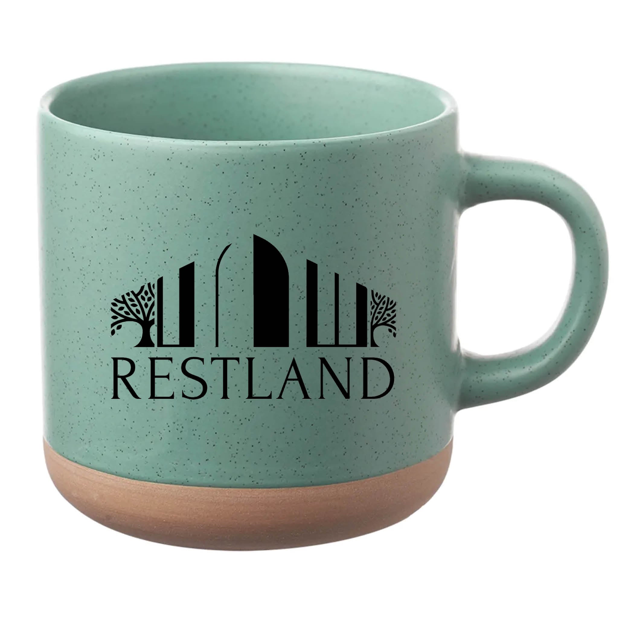 Cosmic Speckled Clay Coffee Mug 11 oz Mint