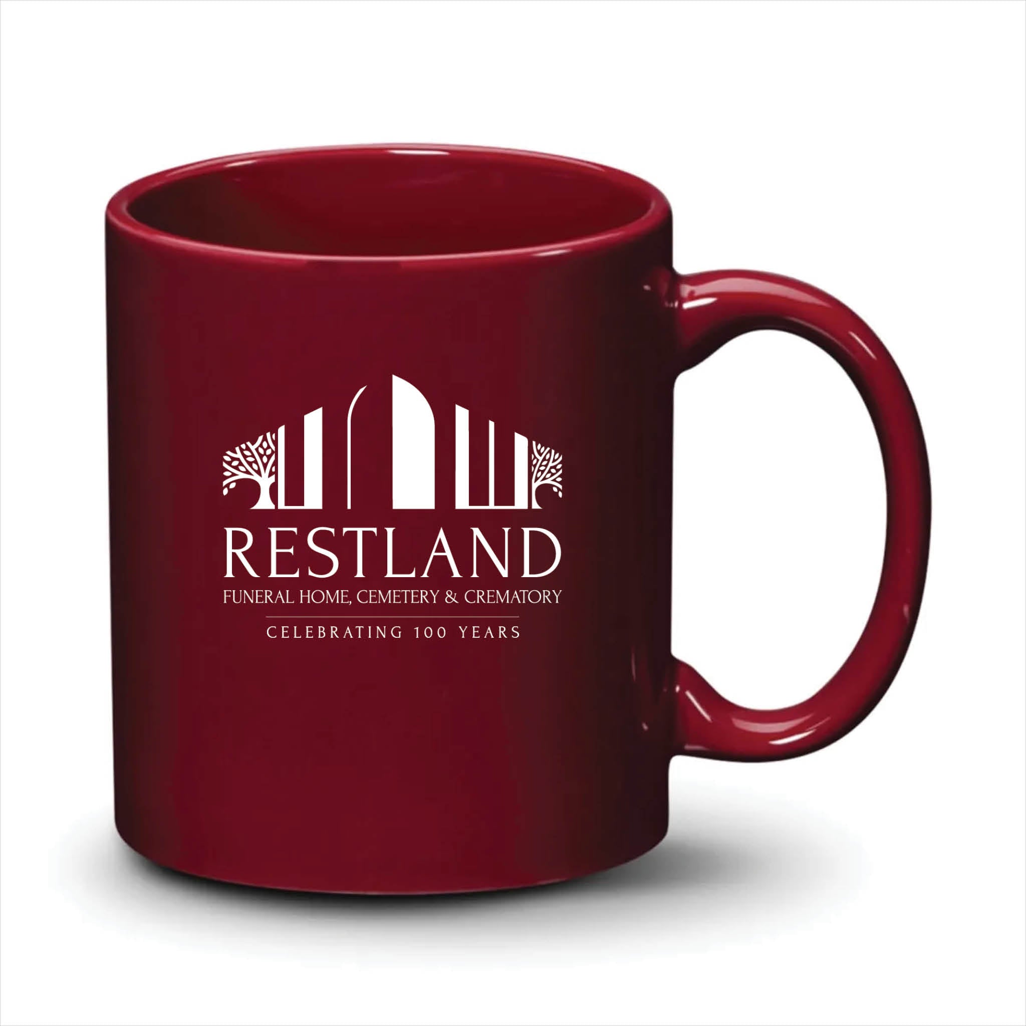 Malibu Mug Burgundy White Logo