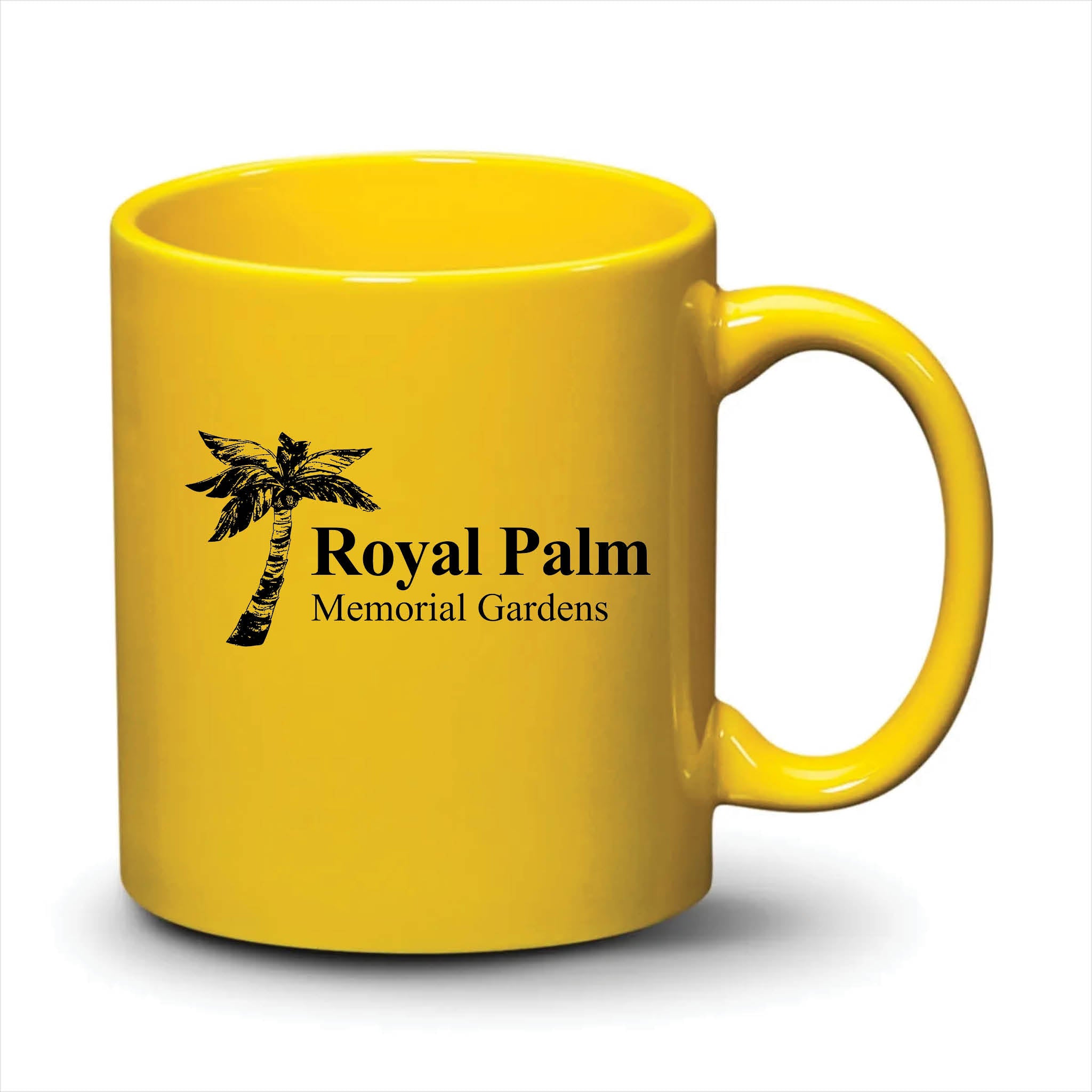 Malibu Mug Bright Yellow Black Logo