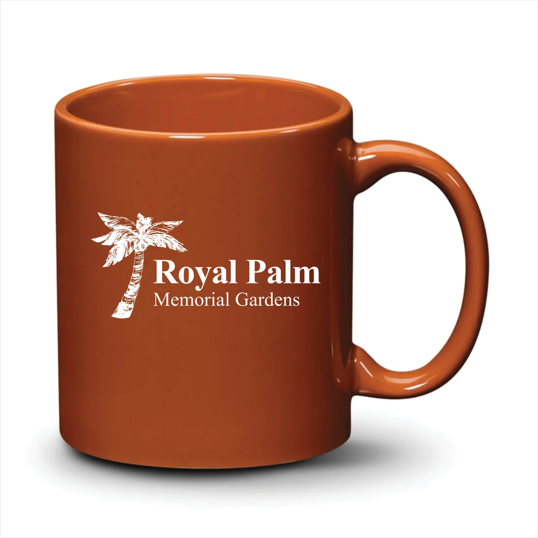 Malibu Mug Burnt Orange White Logo