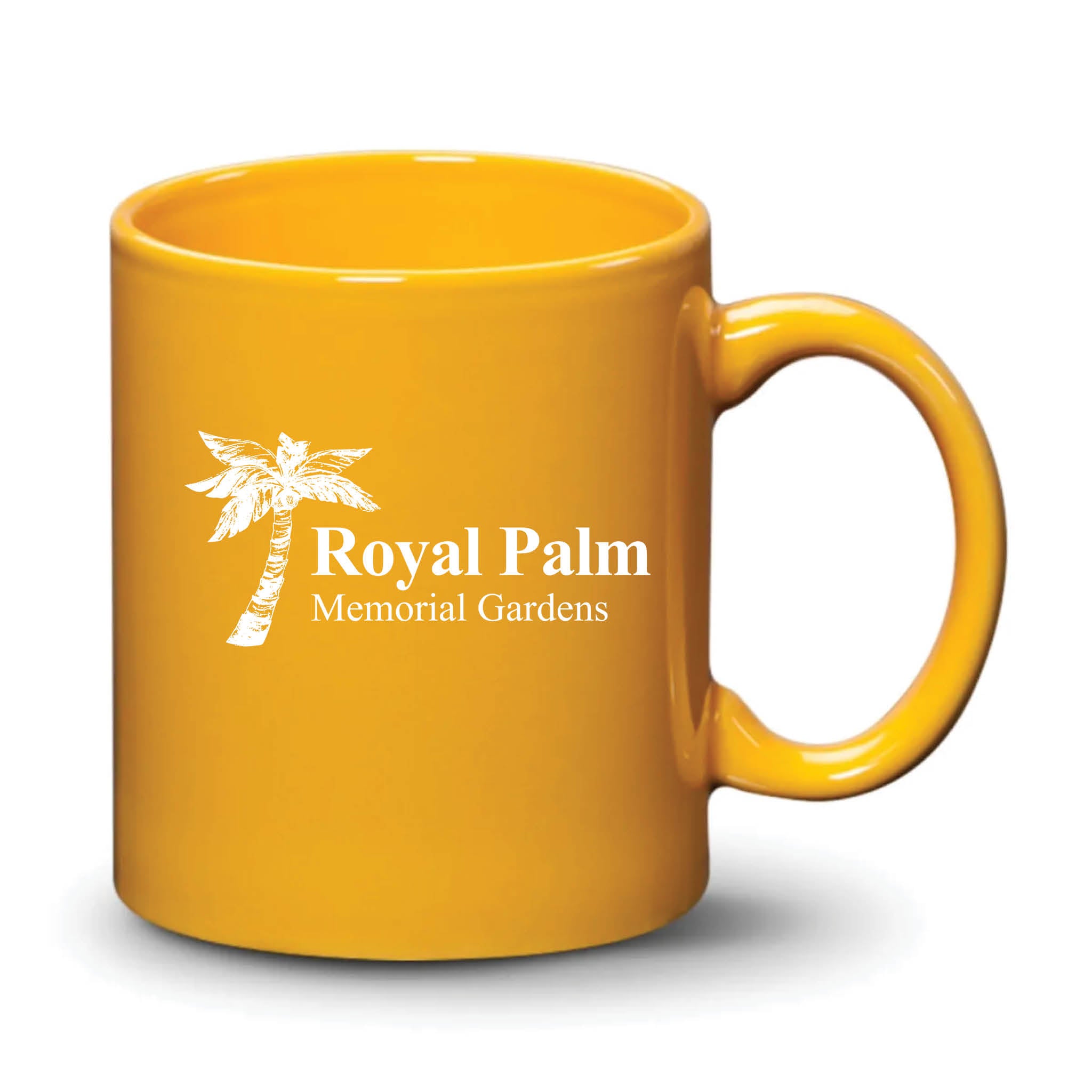 Malibu Mug Gamboge White Logo