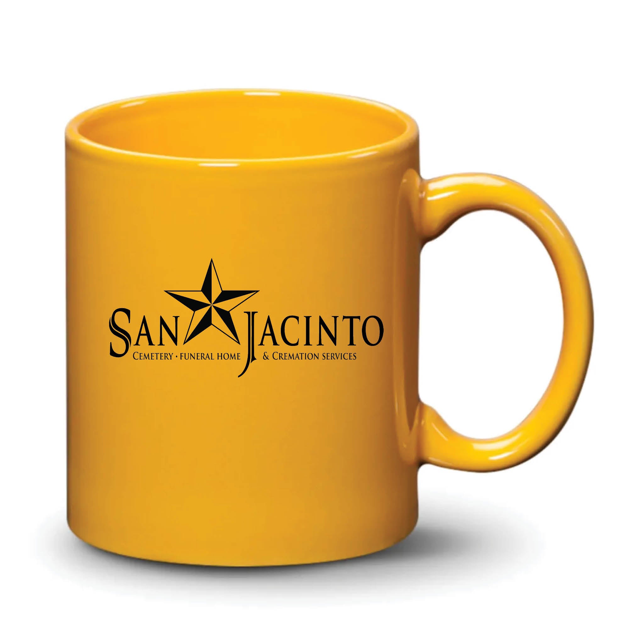 Malibu Mug Gamboge Black Logo