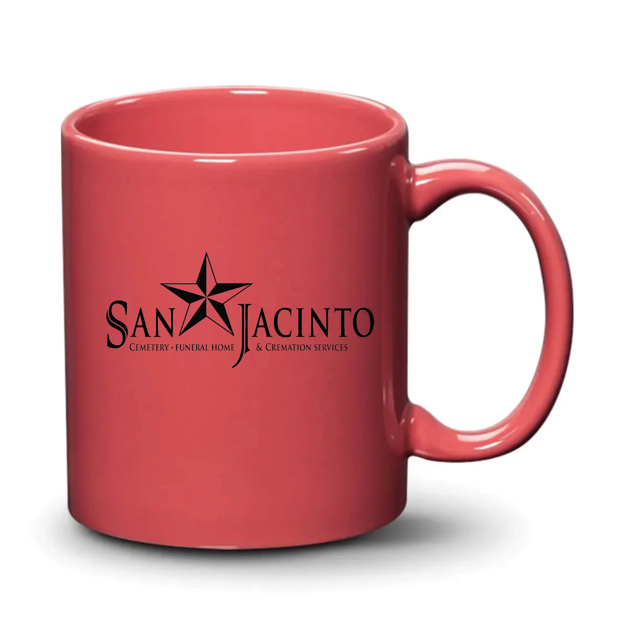 Malibu Mug Coral Black Logo