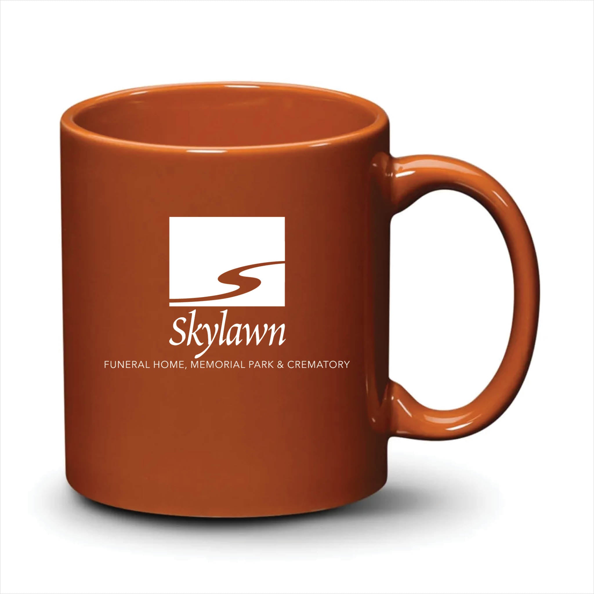 Malibu Mug Burnt Orange White Logo