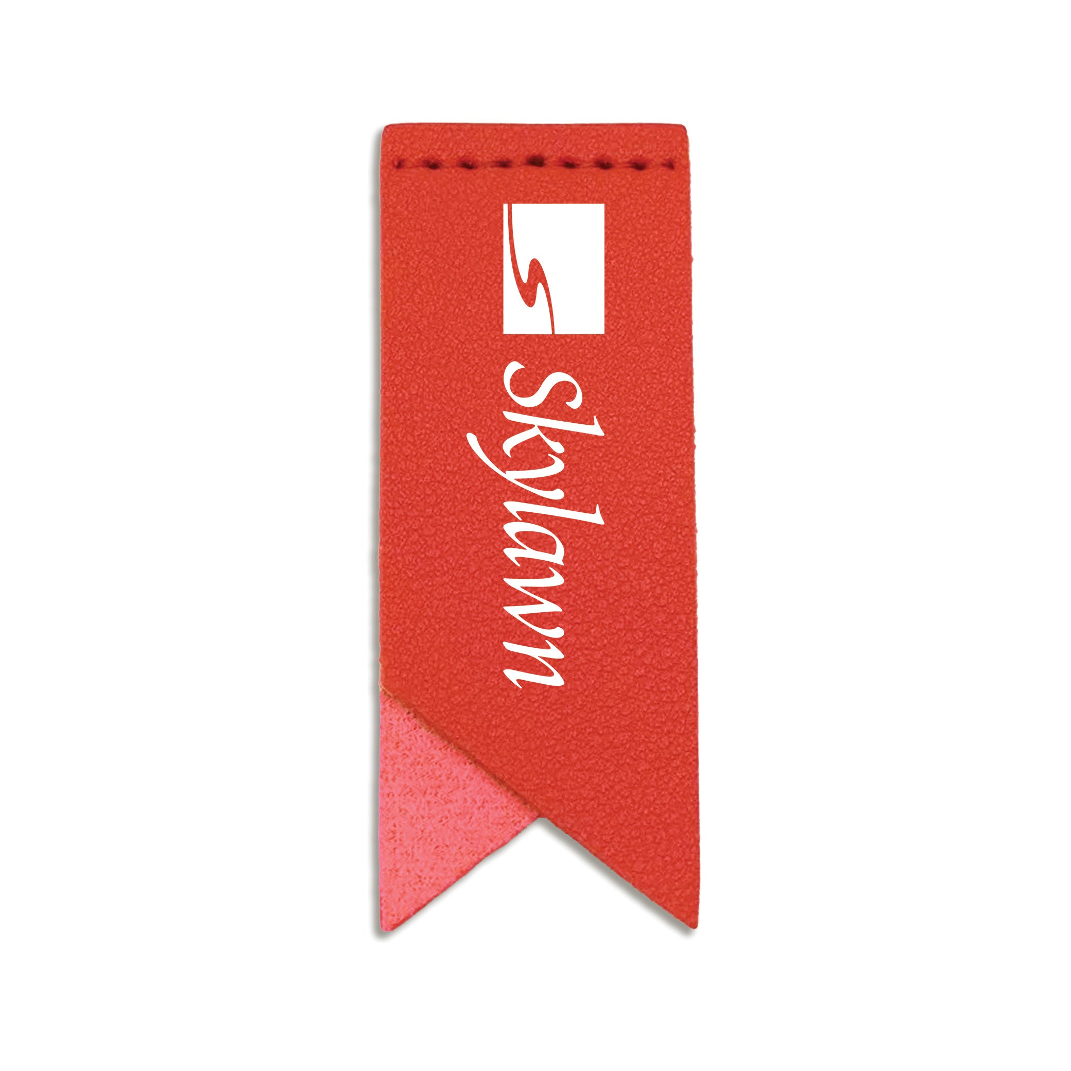 Handmade Leather Bookmark Corner Marker Clip Read Sign Red