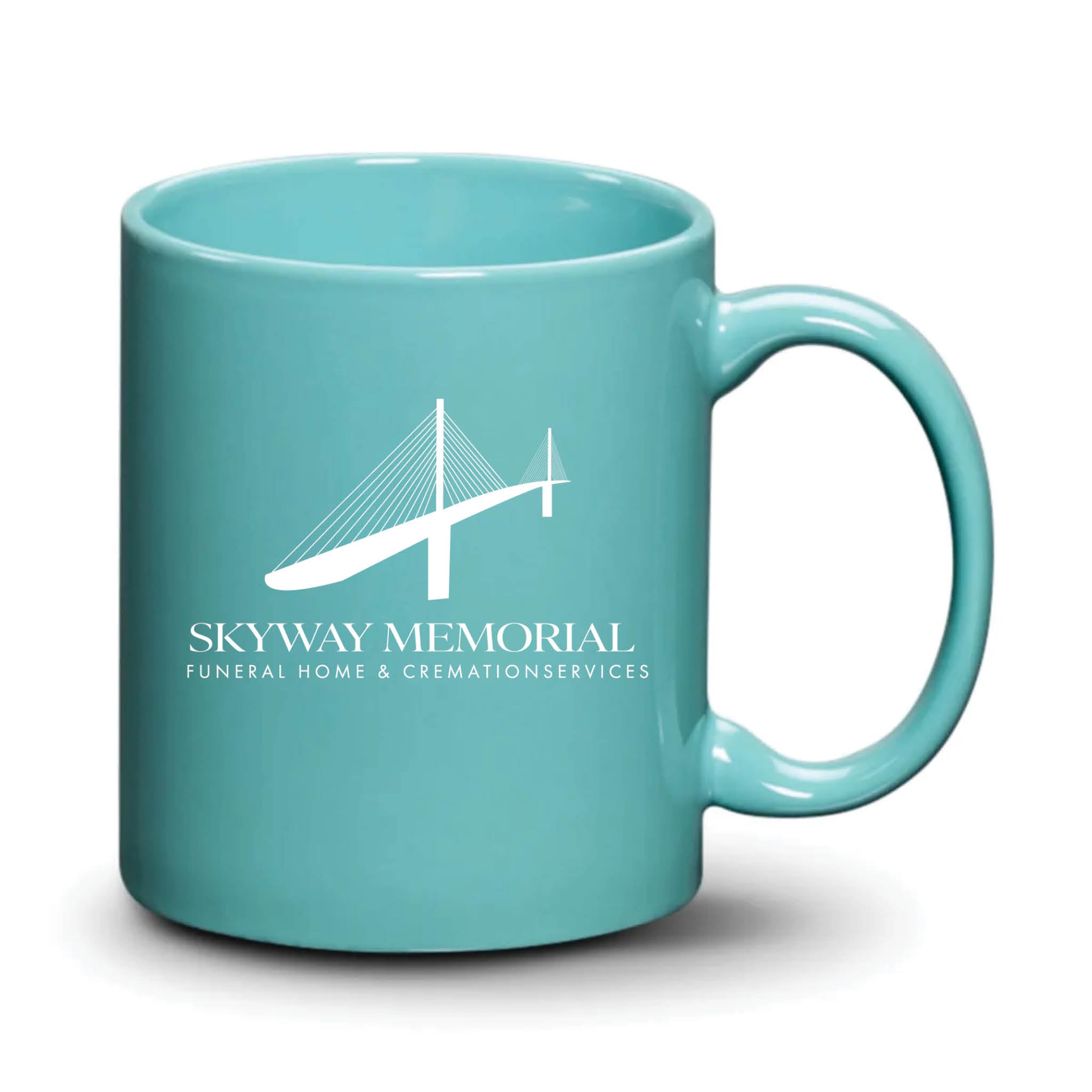 Malibu Mug Aqua White Logo