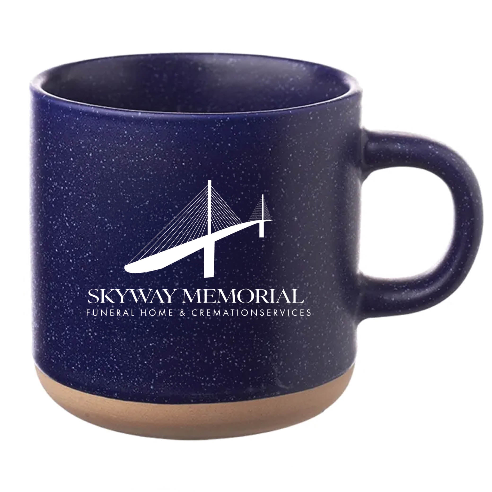 Cosmic Speckled Clay Coffee Mug 11 oz Blue