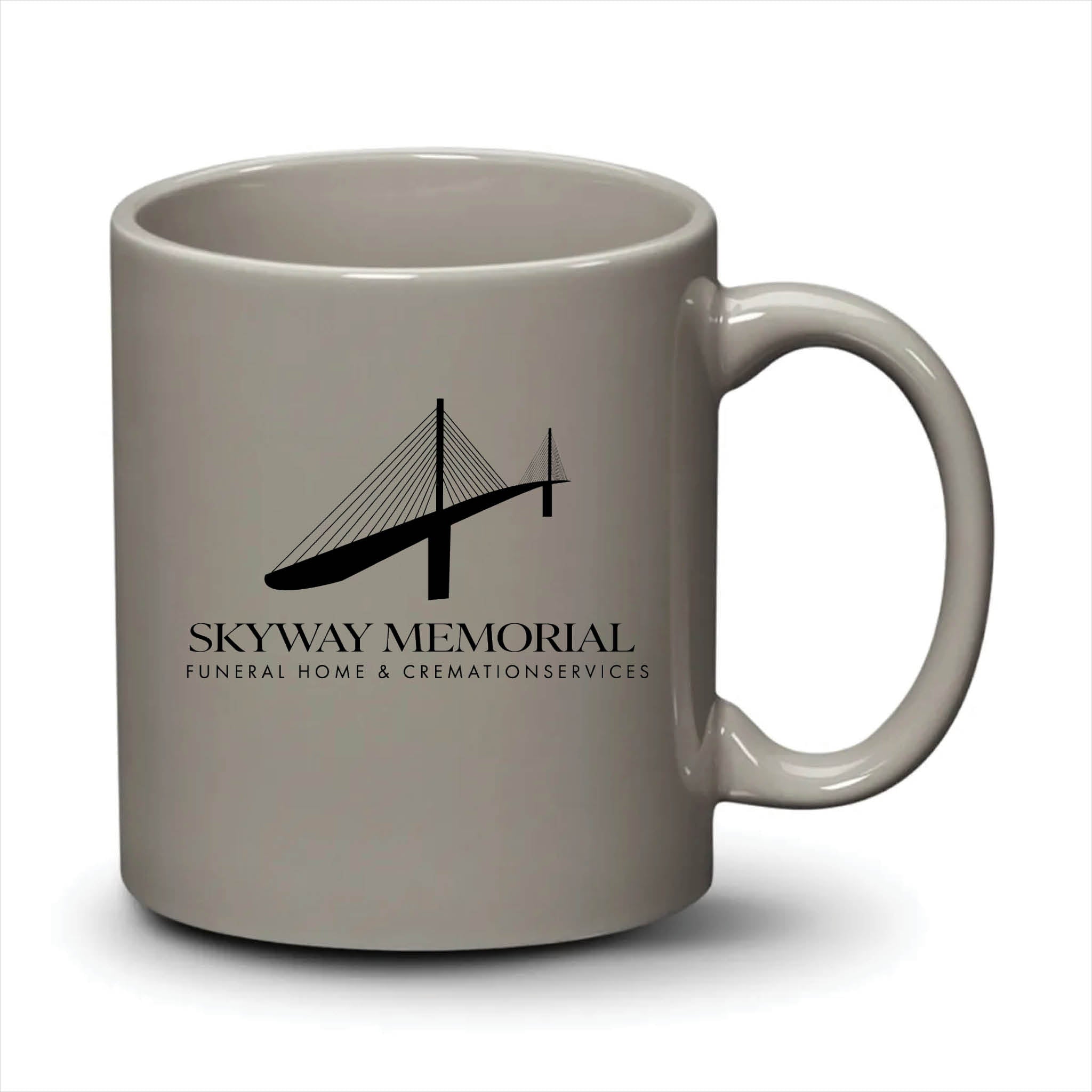 Malibu Mug Light Grey Black Logo