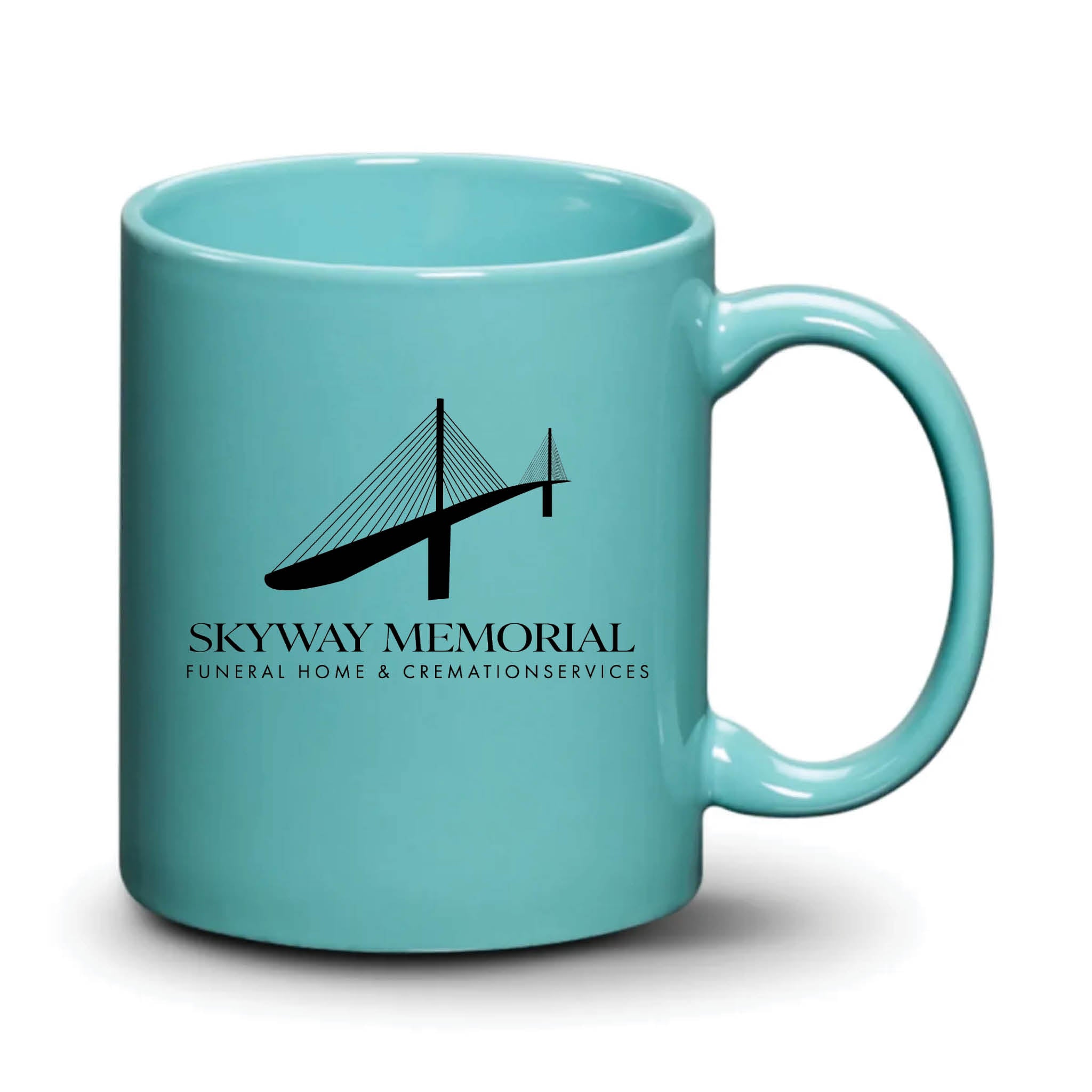 Malibu Mug Aqua Black Logo