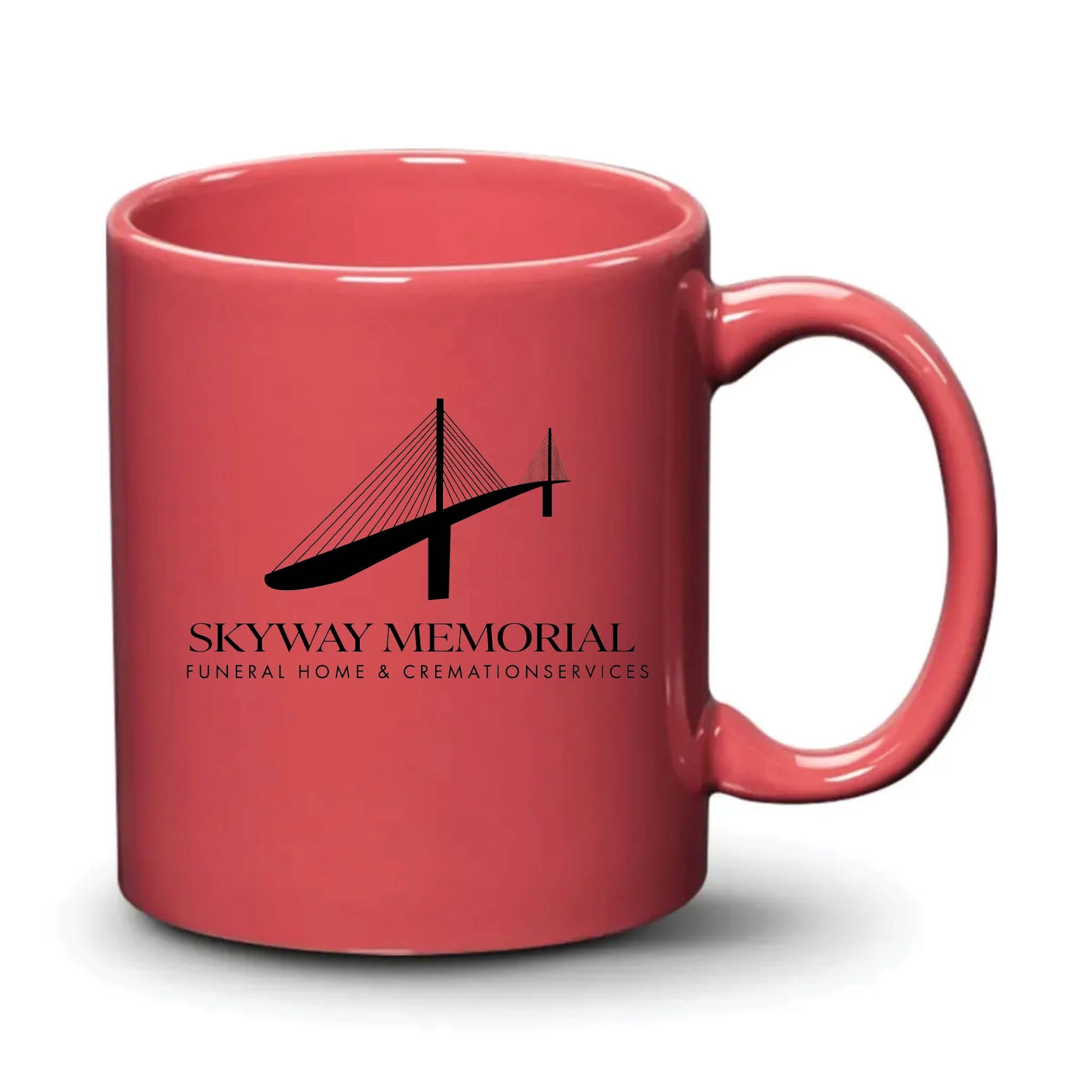 Malibu Mug Coral Black Logo