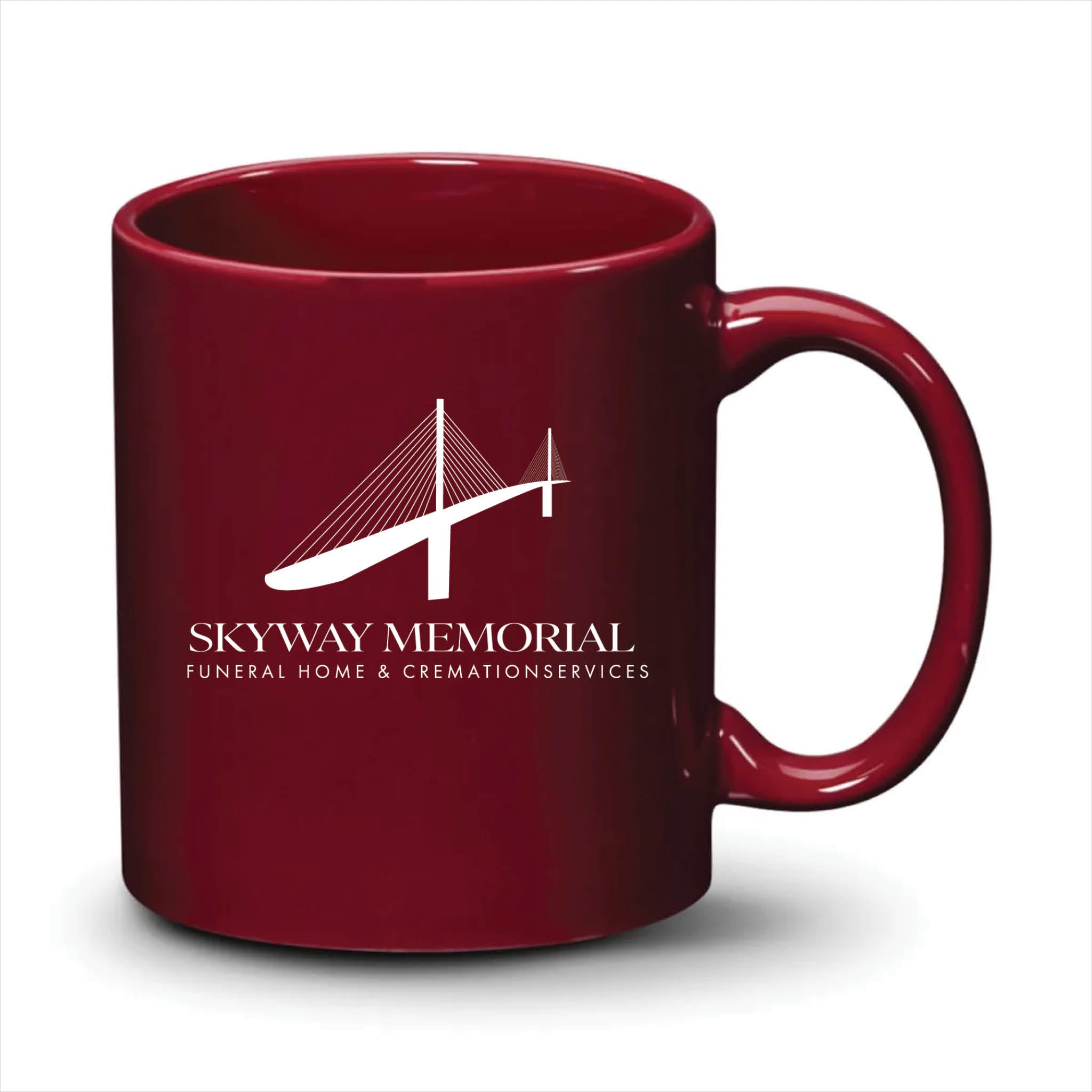 Malibu Mug Burgundy White Logo