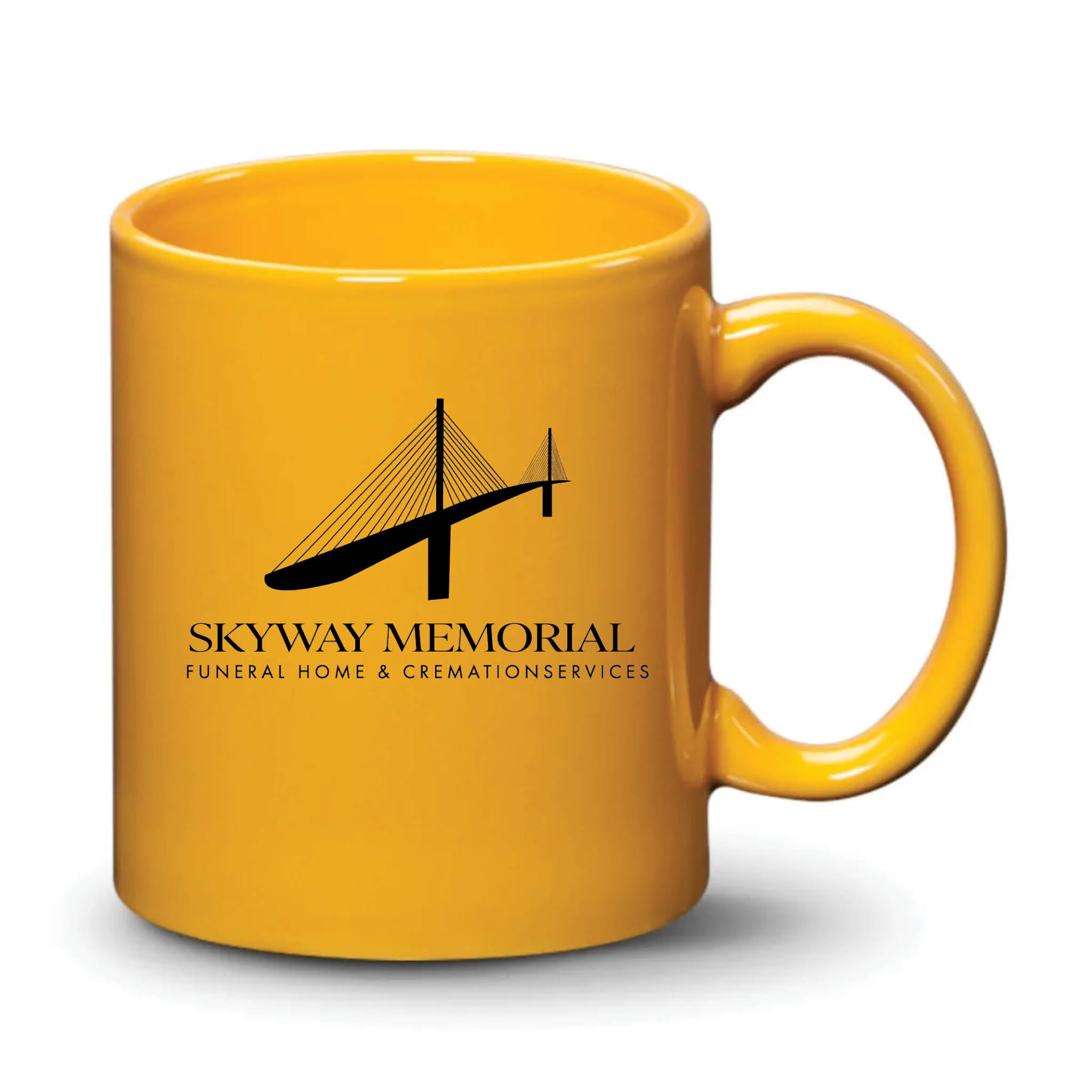 Malibu Mug Gamboge Black Logo
