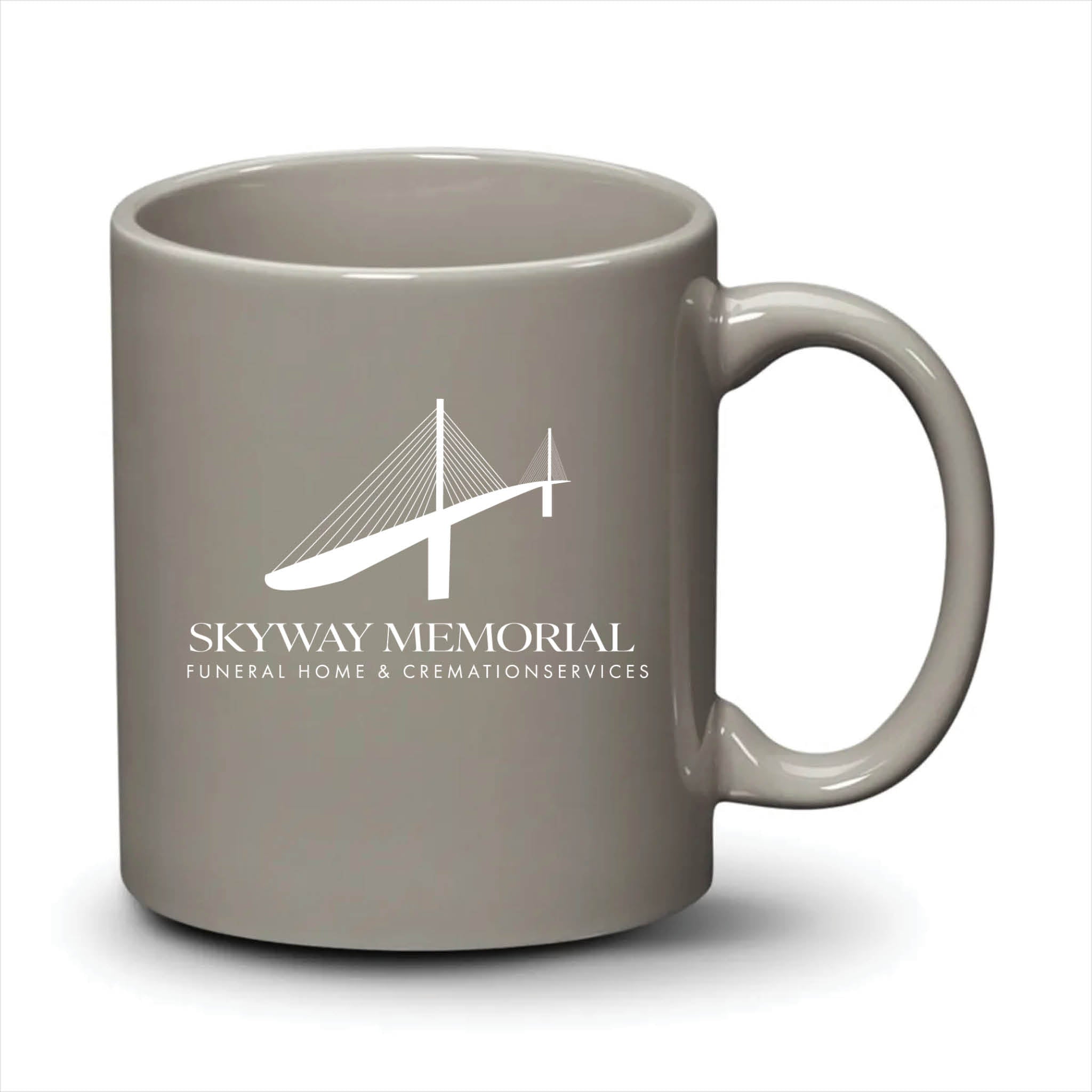 Malibu Mug Light Grey White Logo