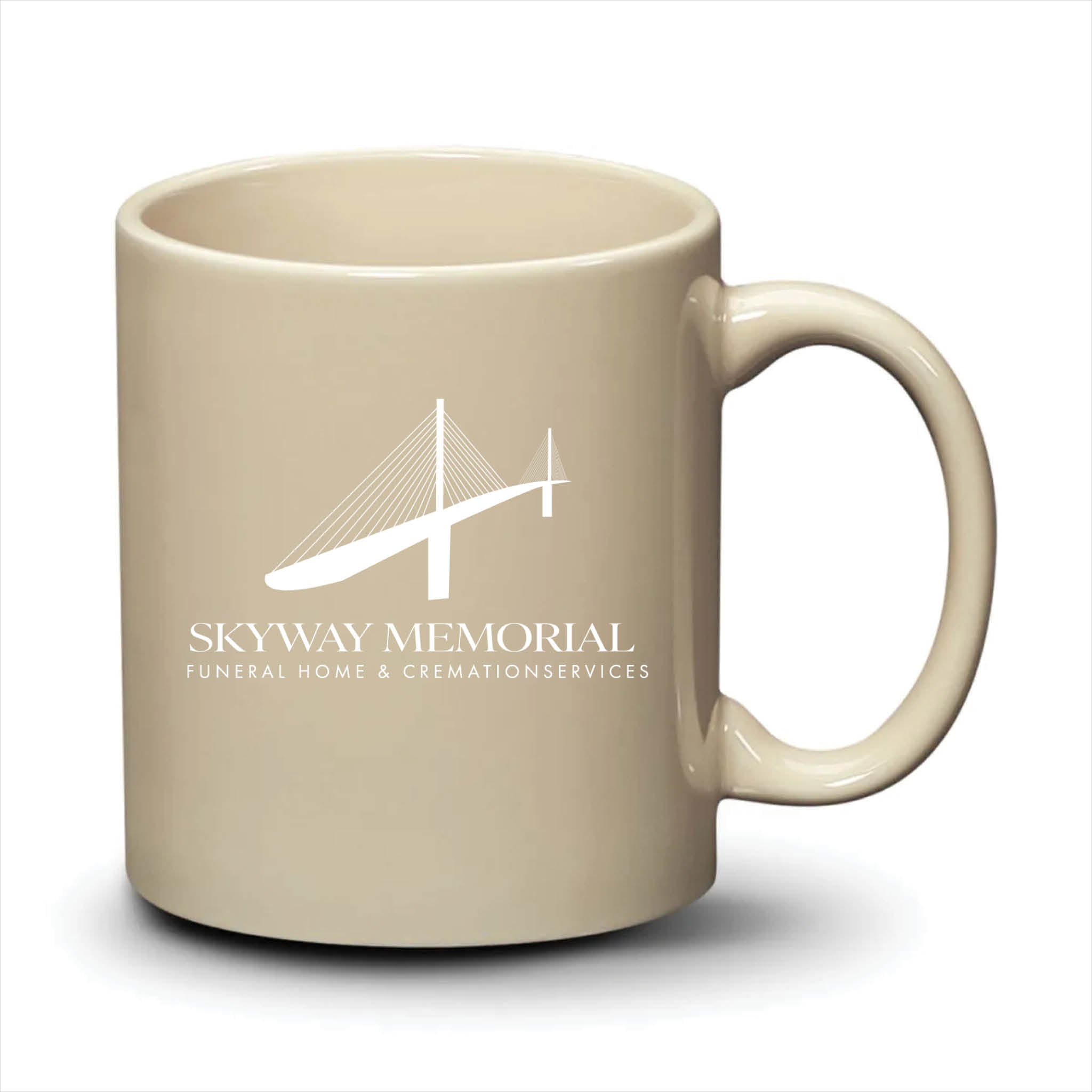 Malibu Mug Almond White Logo