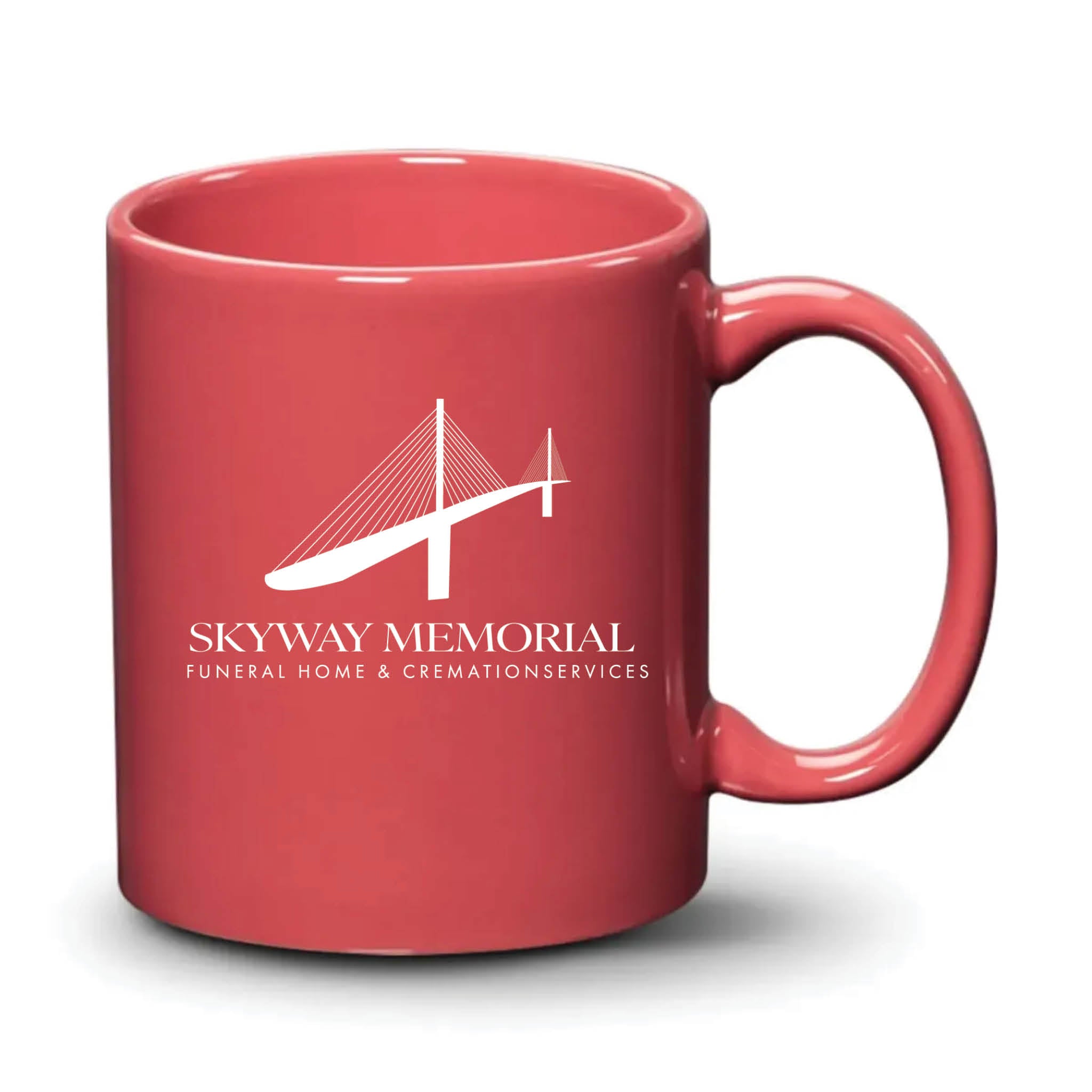 Malibu Mug Coral White Logo