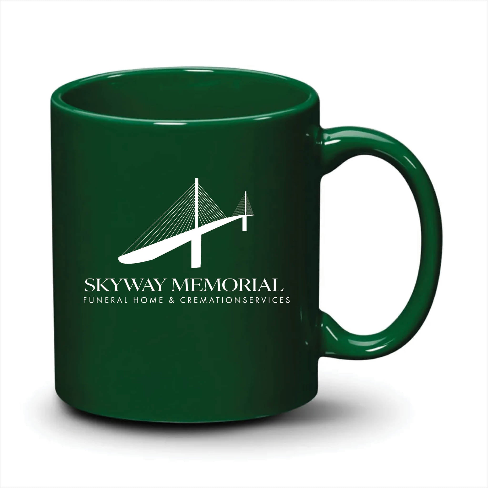 Malibu Mug Hunter Green White Logo