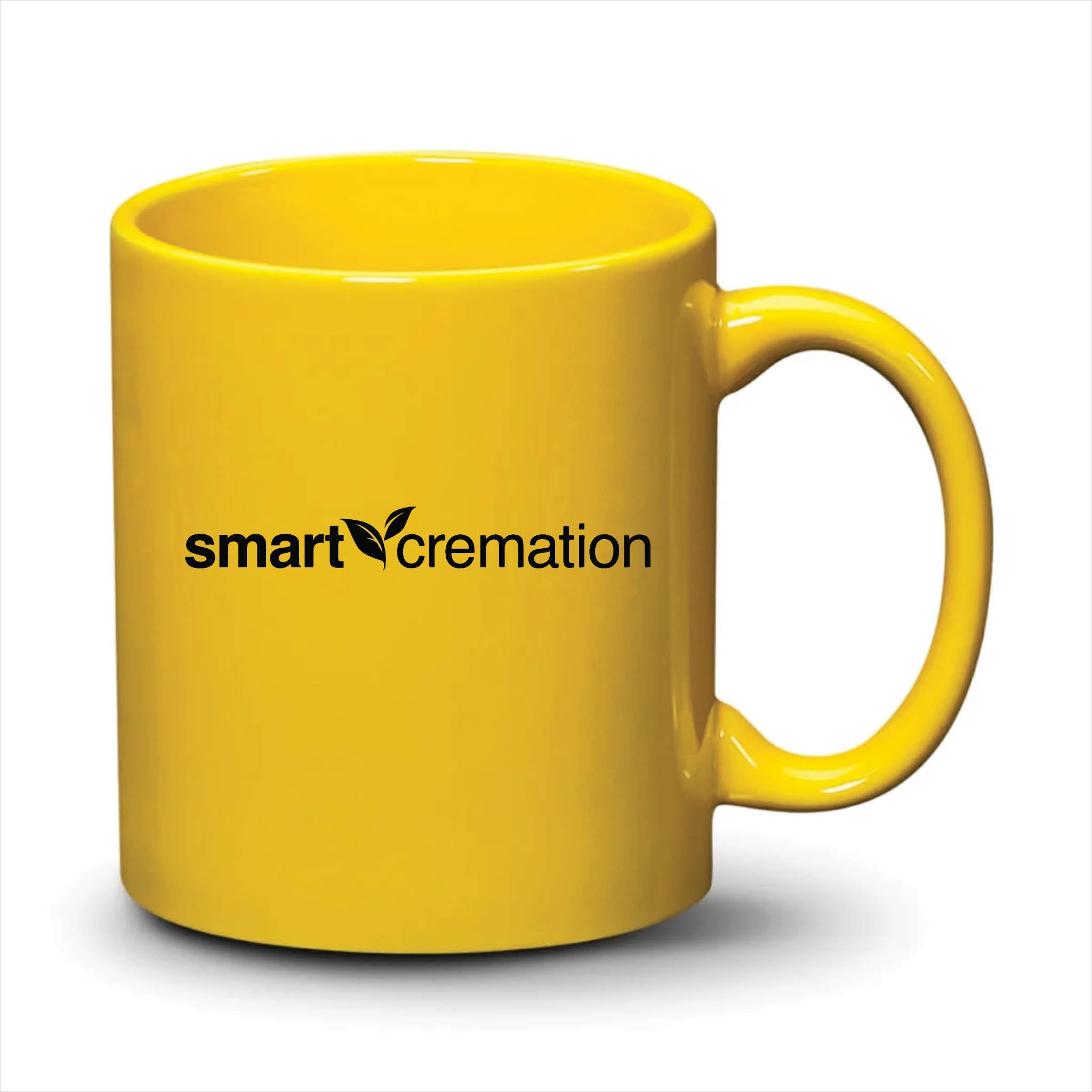 Malibu Mug Bright Yellow Black Logo