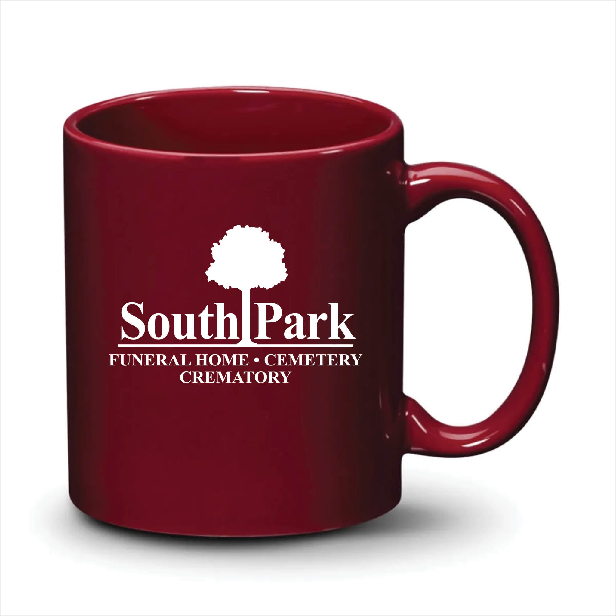 Malibu Mug Burgundy White Logo