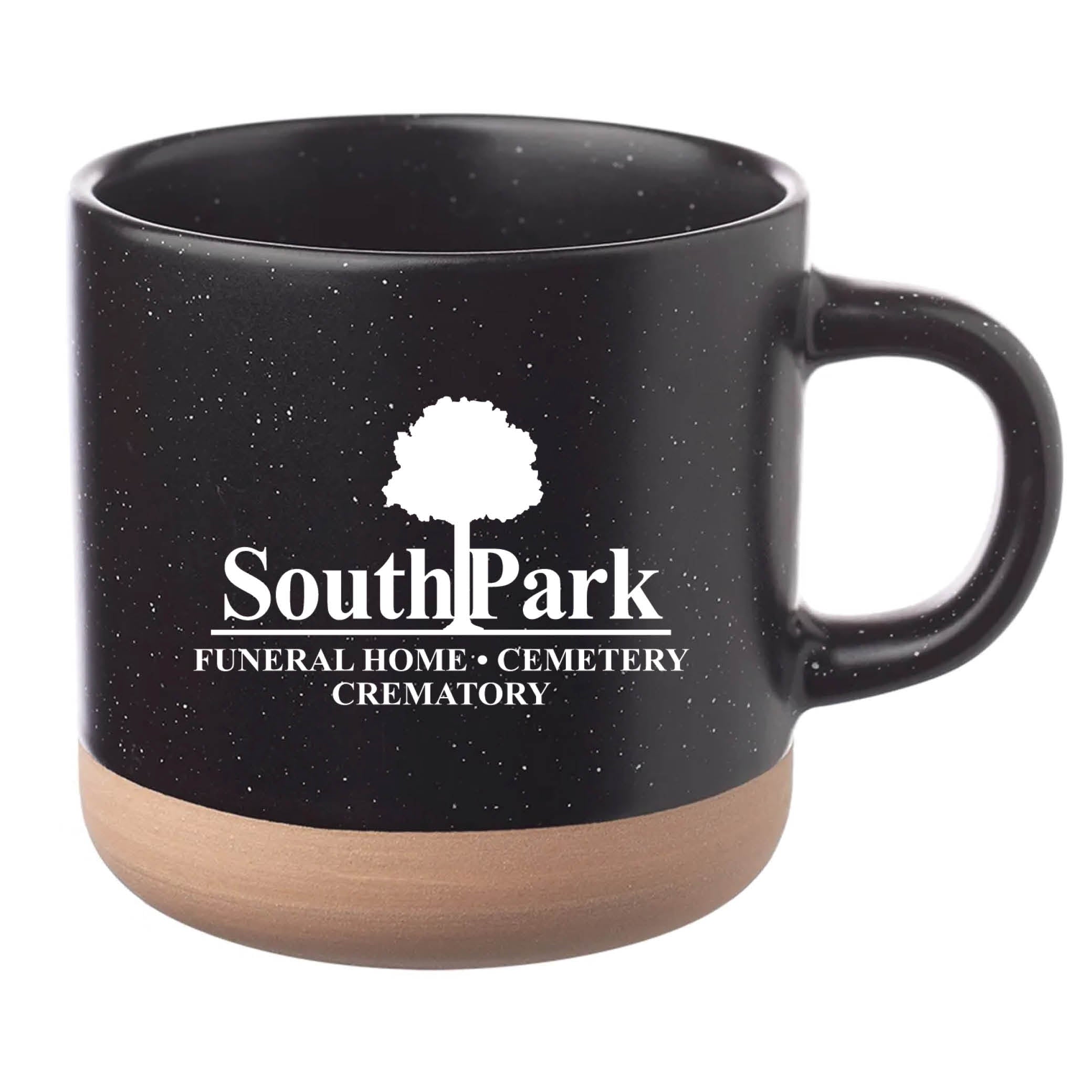 Cosmic Speckled Clay Coffee Mug 11 oz Black