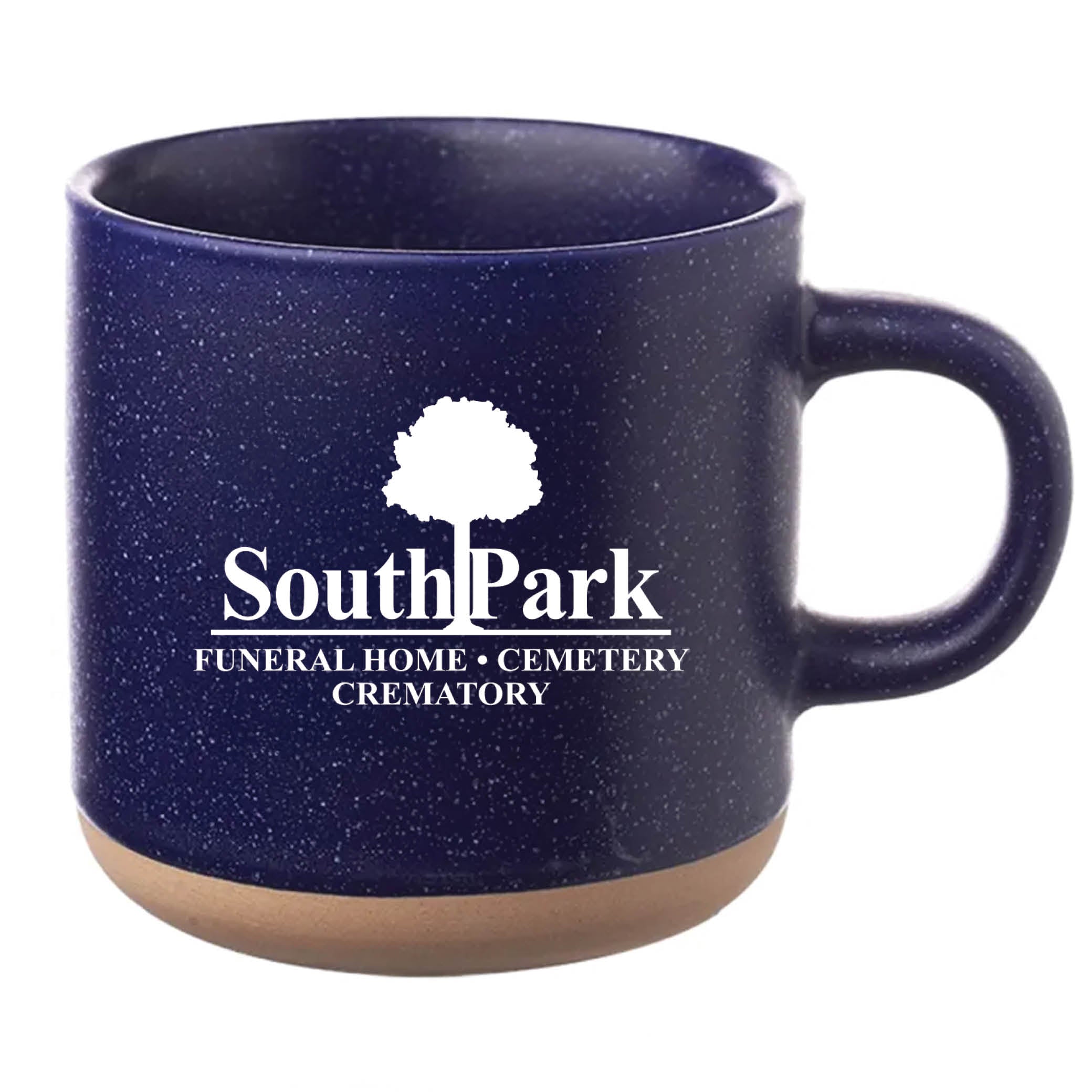 Cosmic Speckled Clay Coffee Mug 11 oz Blue