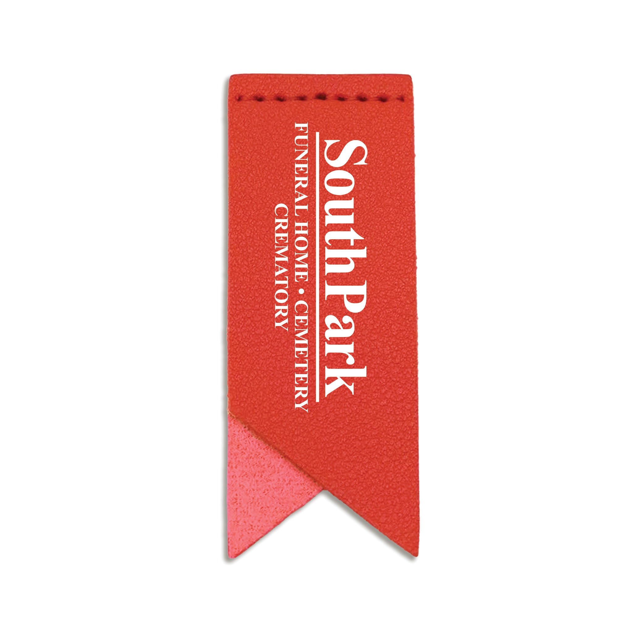 Handmade Leather Bookmark Corner Marker Clip Read Sign Red
