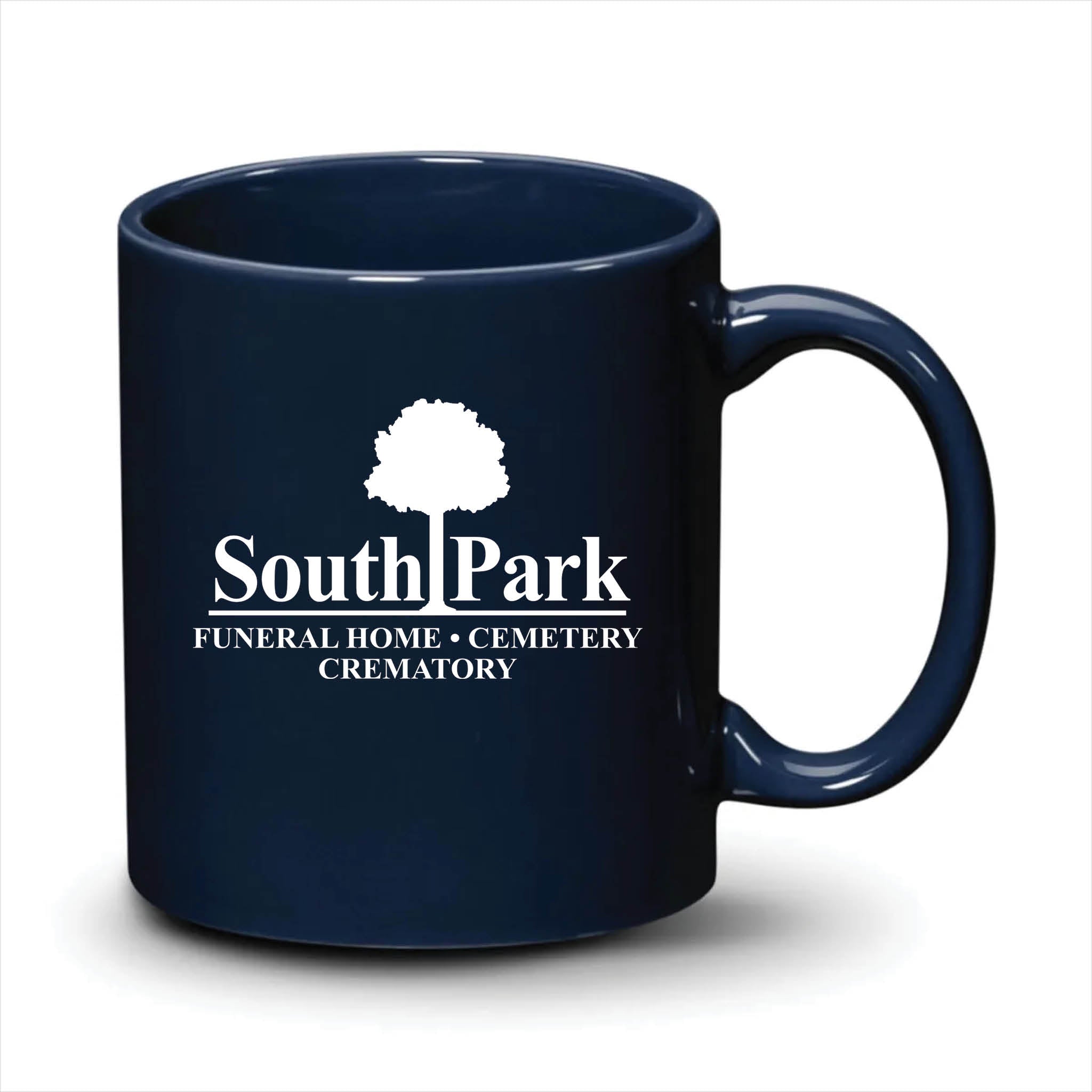 Malibu Mug Navy Blue White Logo