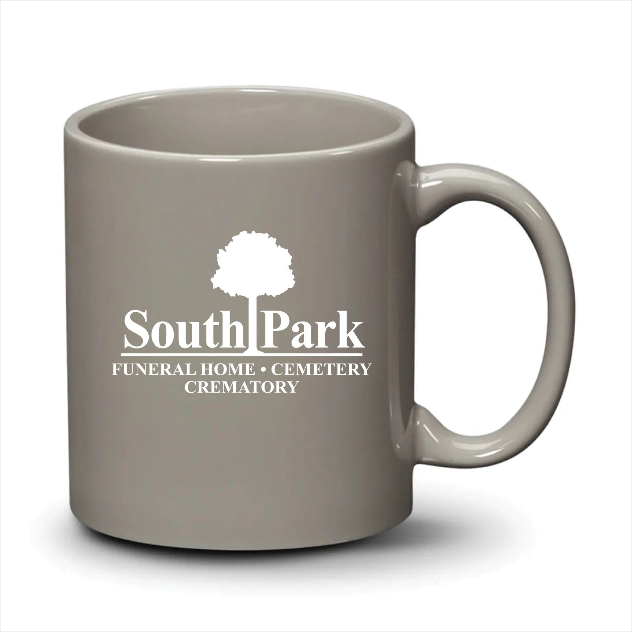 Malibu Mug Light Grey White Logo