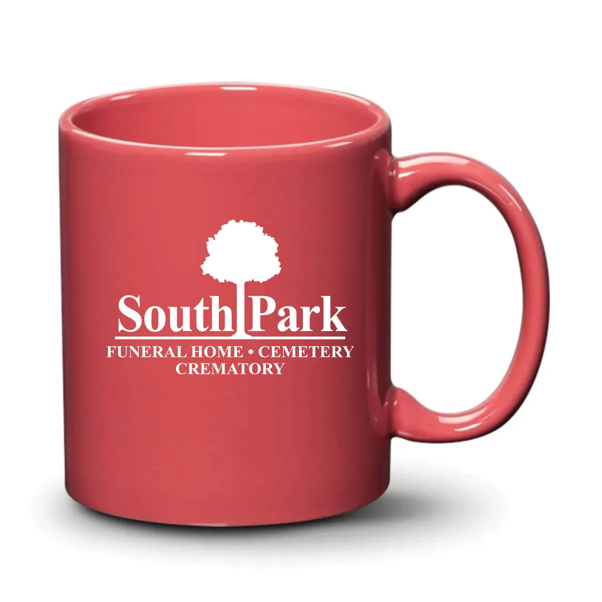 Malibu Mug Coral White Logo