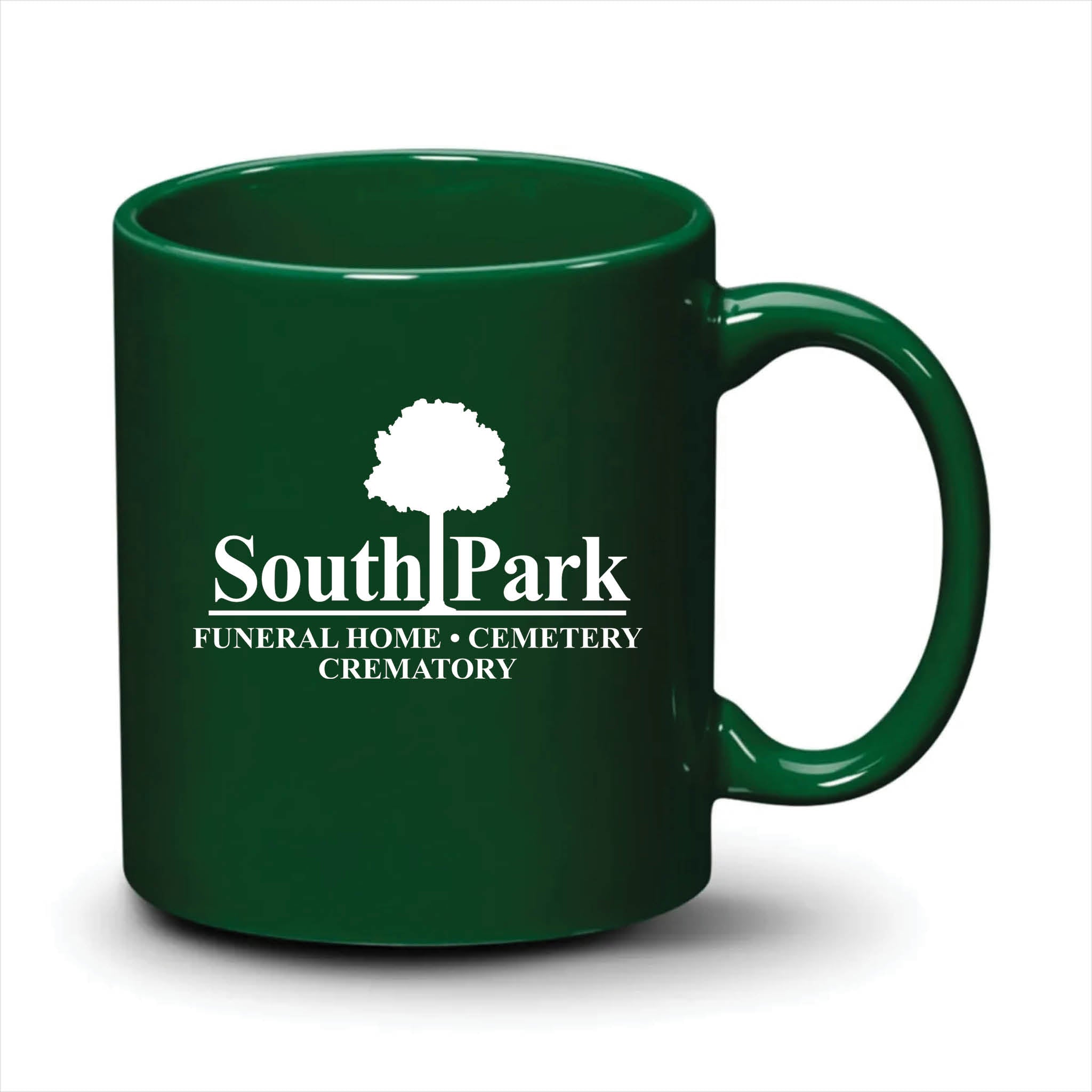 Malibu Mug Hunter Green White Logo