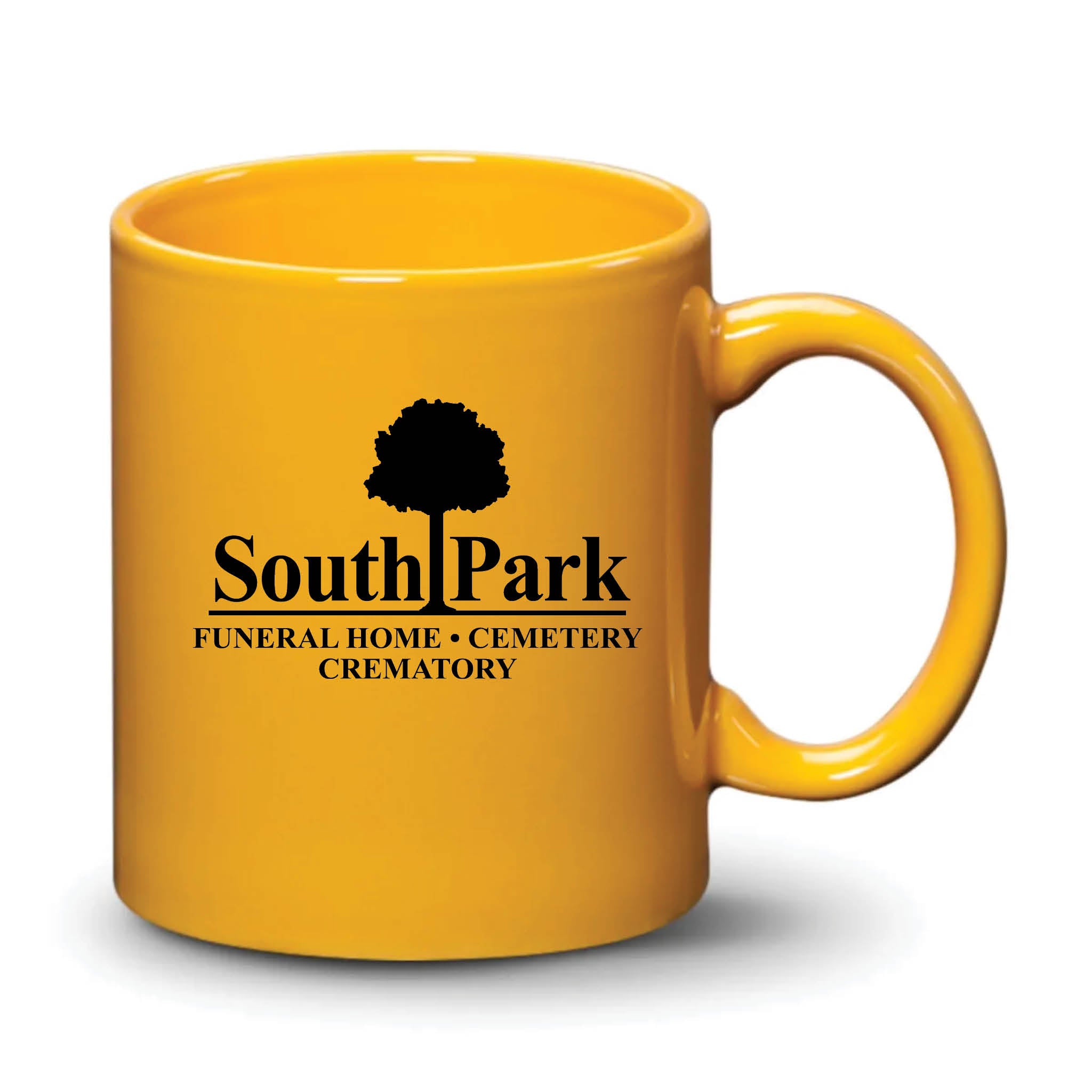 Malibu Mug Gamboge Black Logo