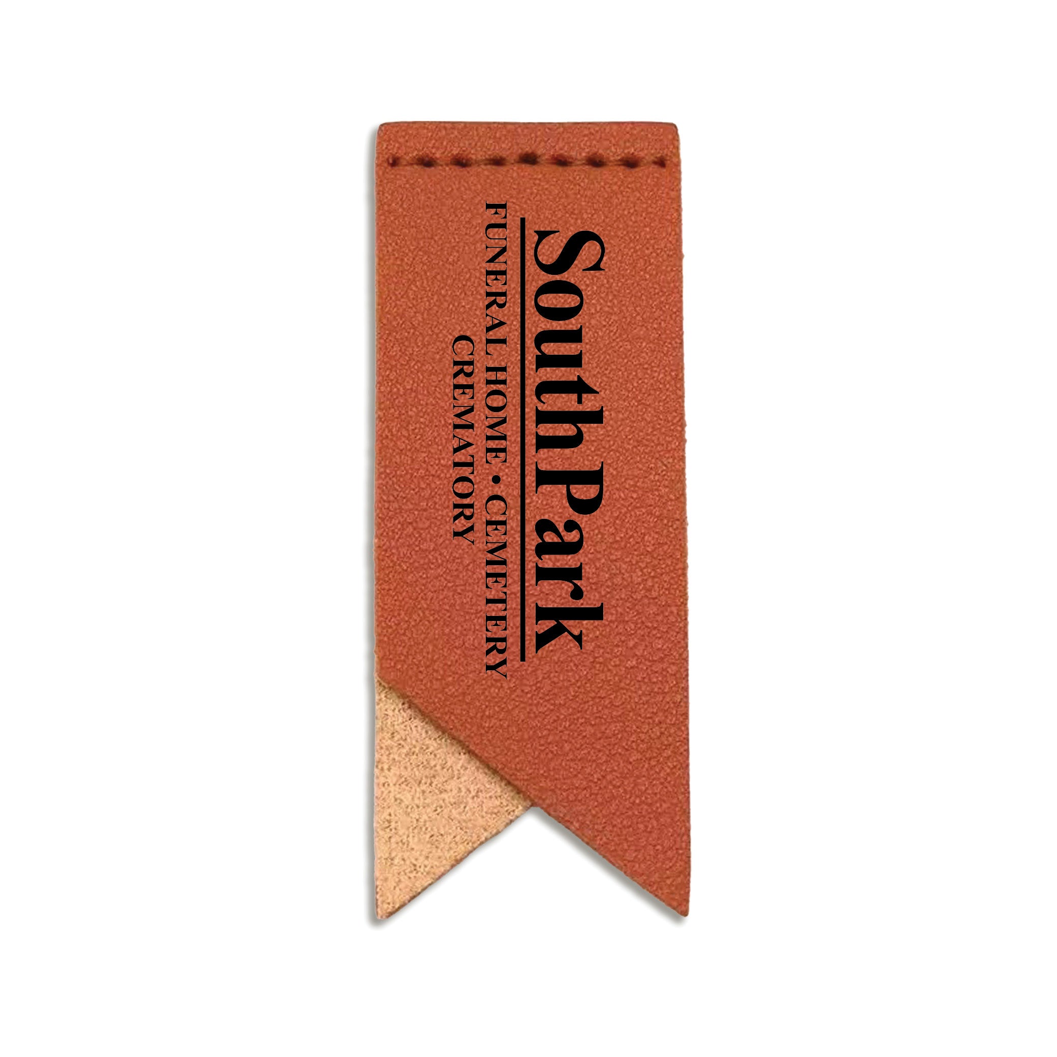 Handmade Leather Bookmark Corner Marker Clip Read Sign Orange