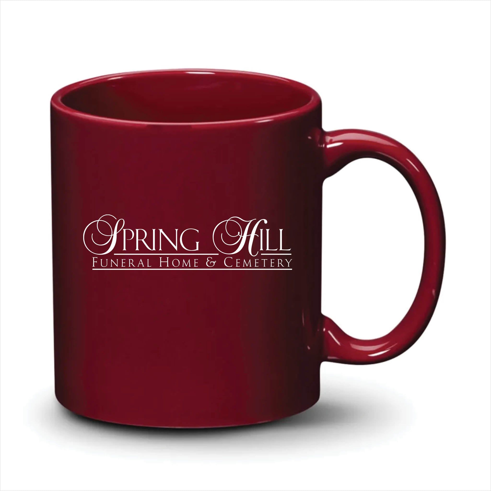 Malibu Mug Burgundy White Logo