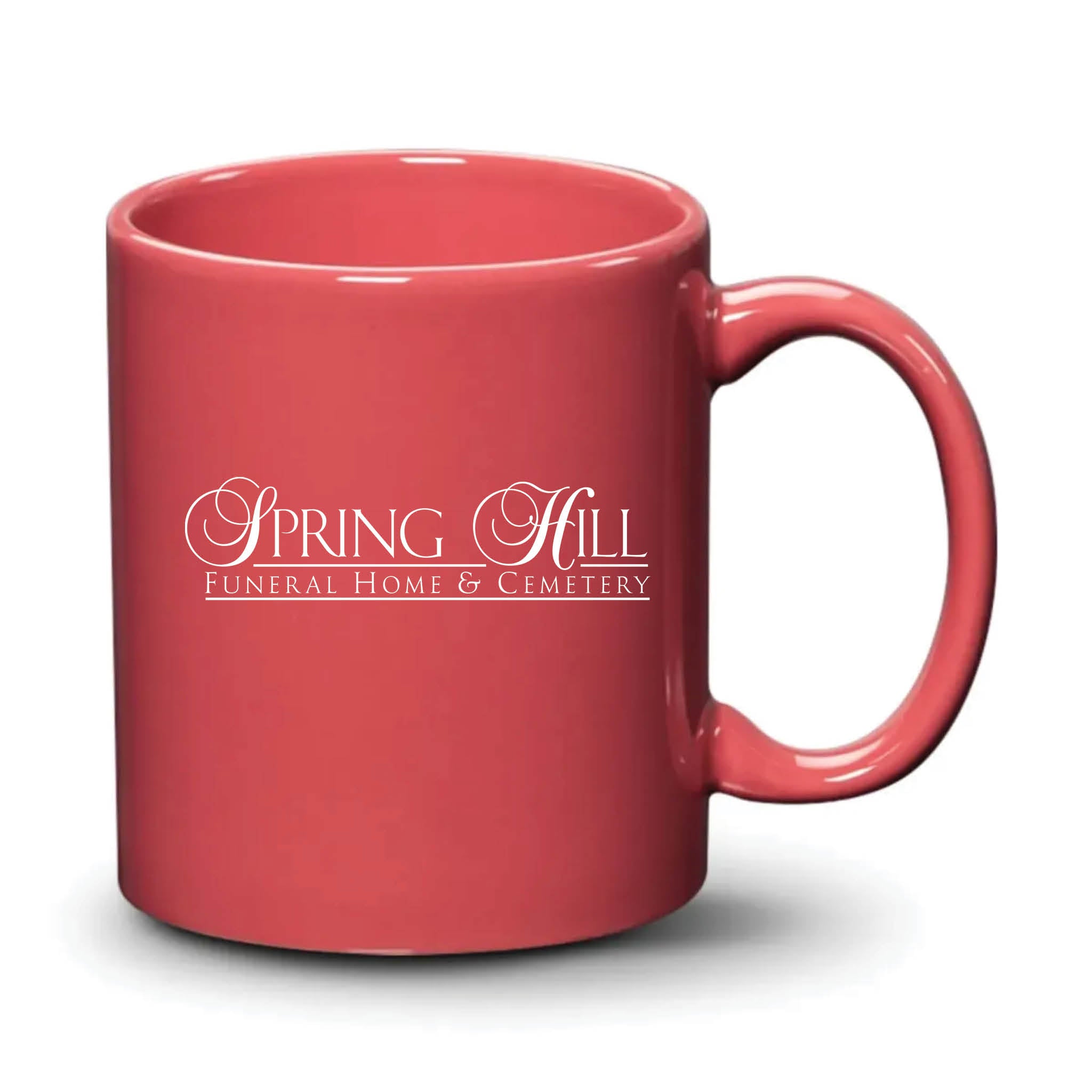 Malibu Mug Coral White Logo