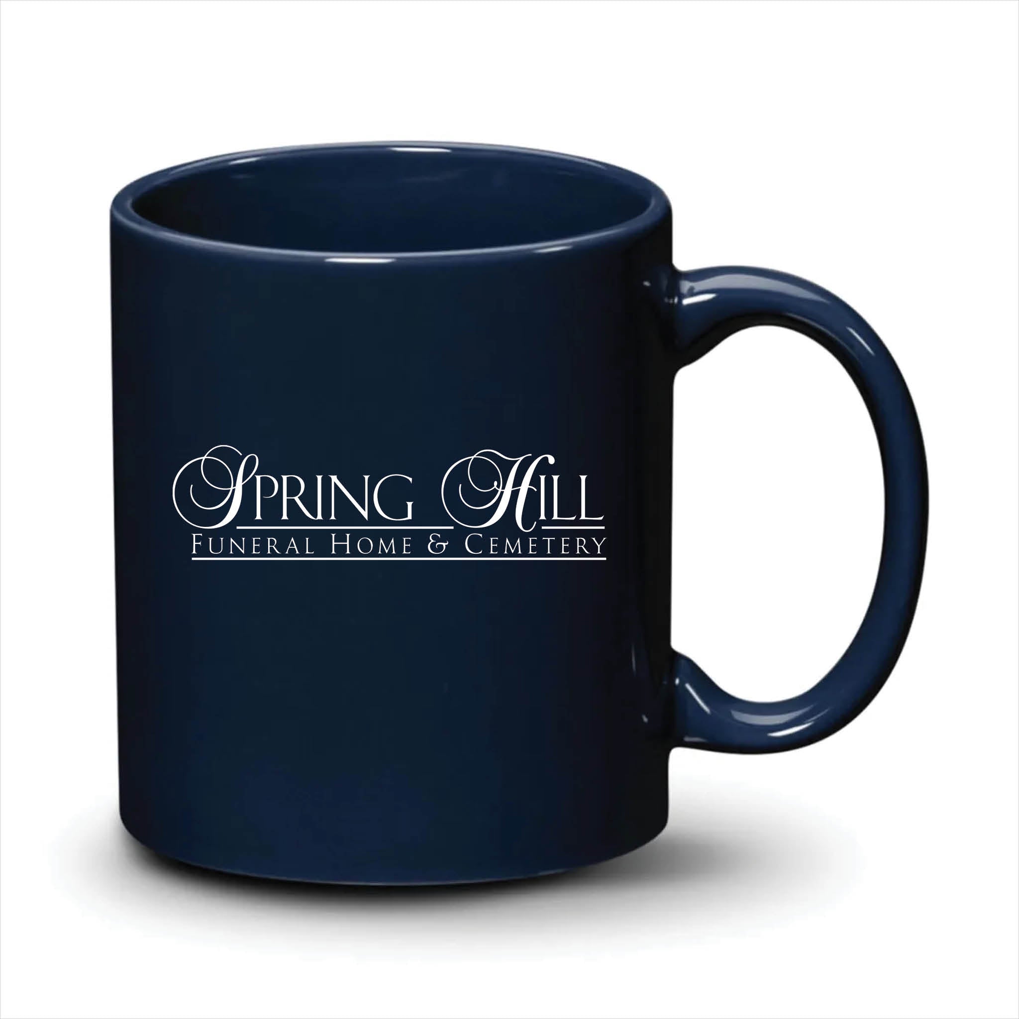 Malibu Mug Navy Blue White Logo