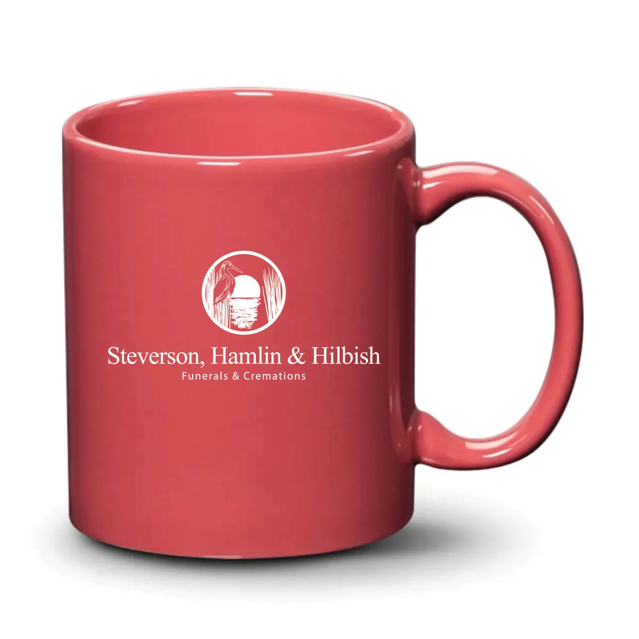 Malibu Mug Coral White Logo