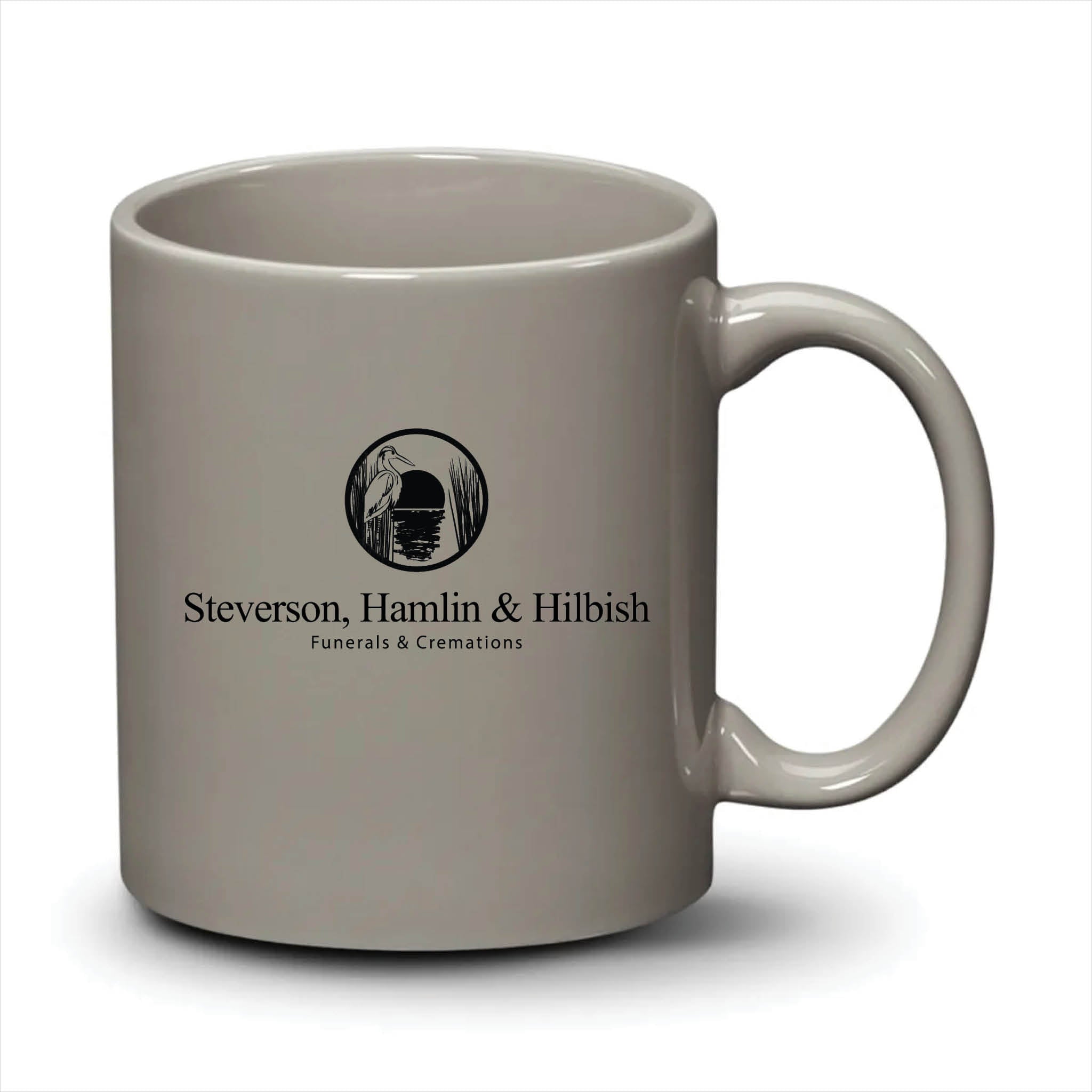 Malibu Mug Light Grey Black Logo