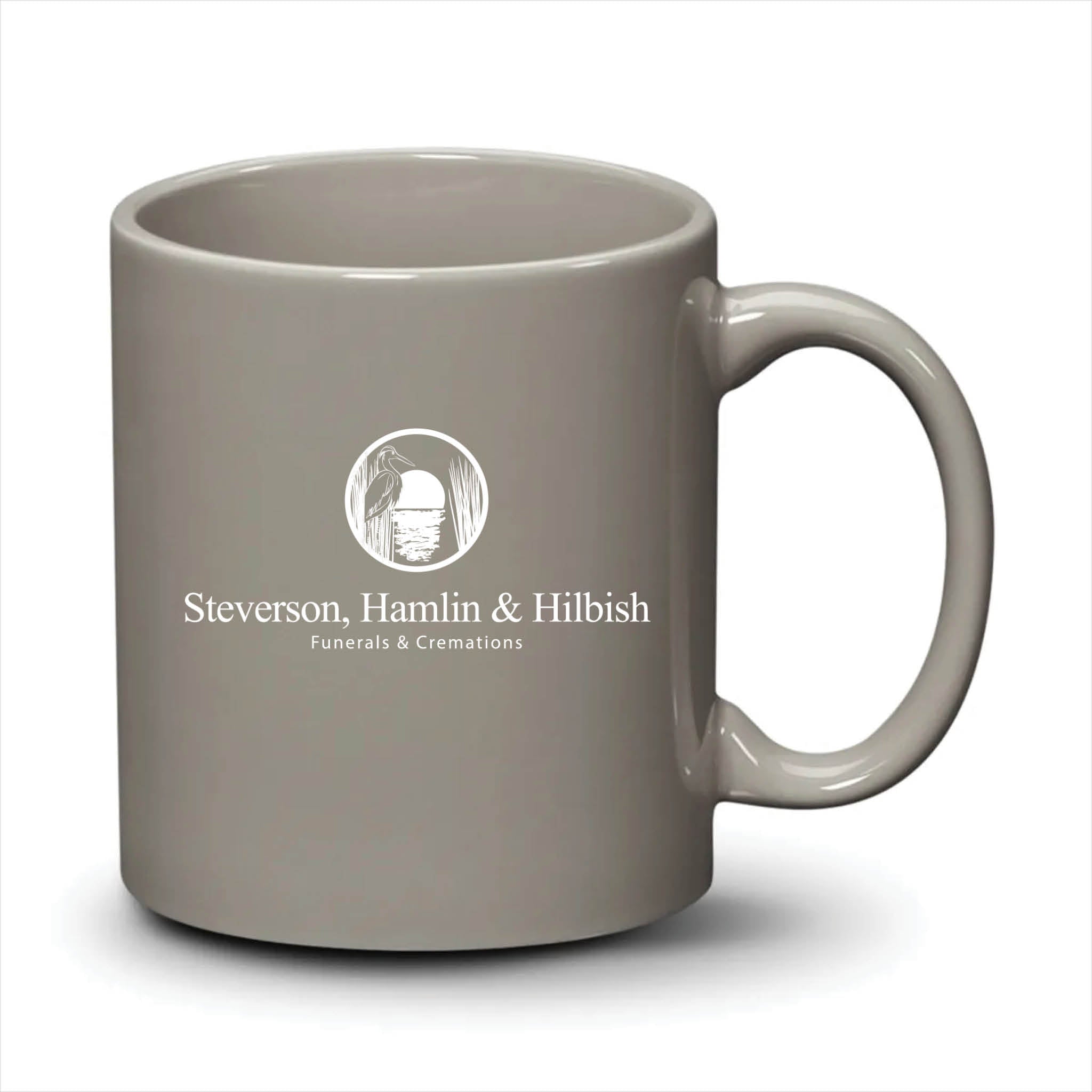 Malibu Mug Light Grey White Logo