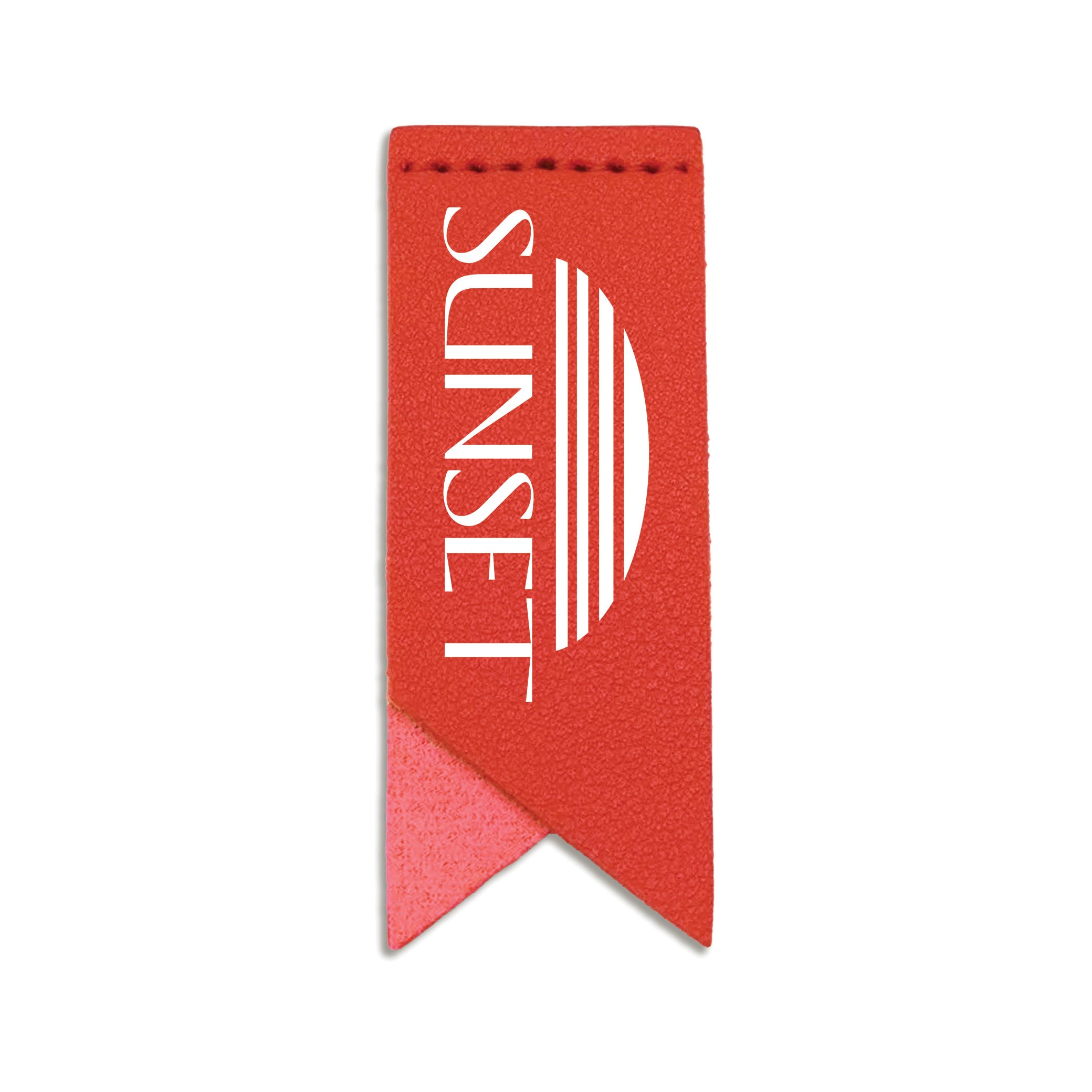 Handmade Leather Bookmark Corner Marker Clip Read Sign Red