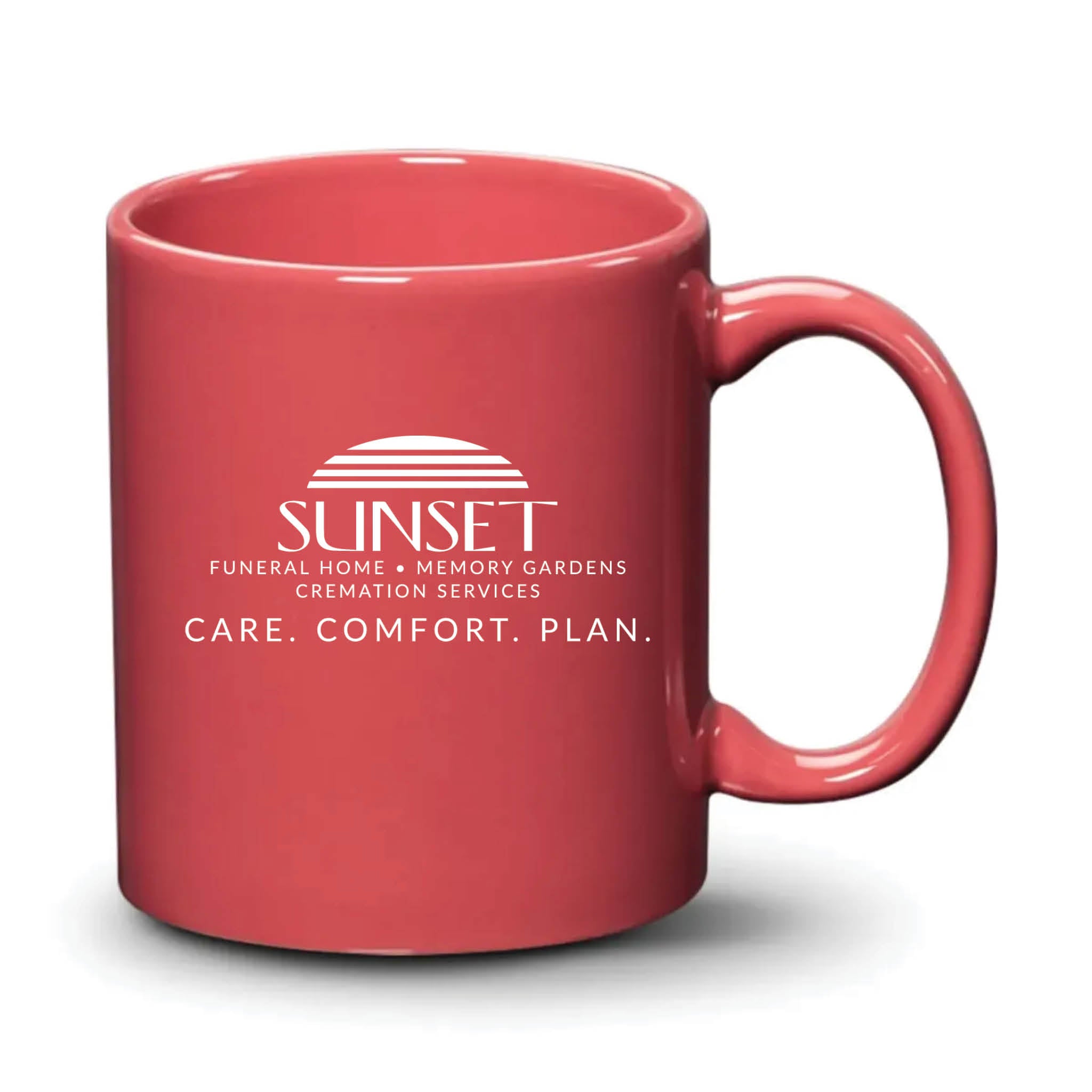 Malibu Mug Coral White Logo